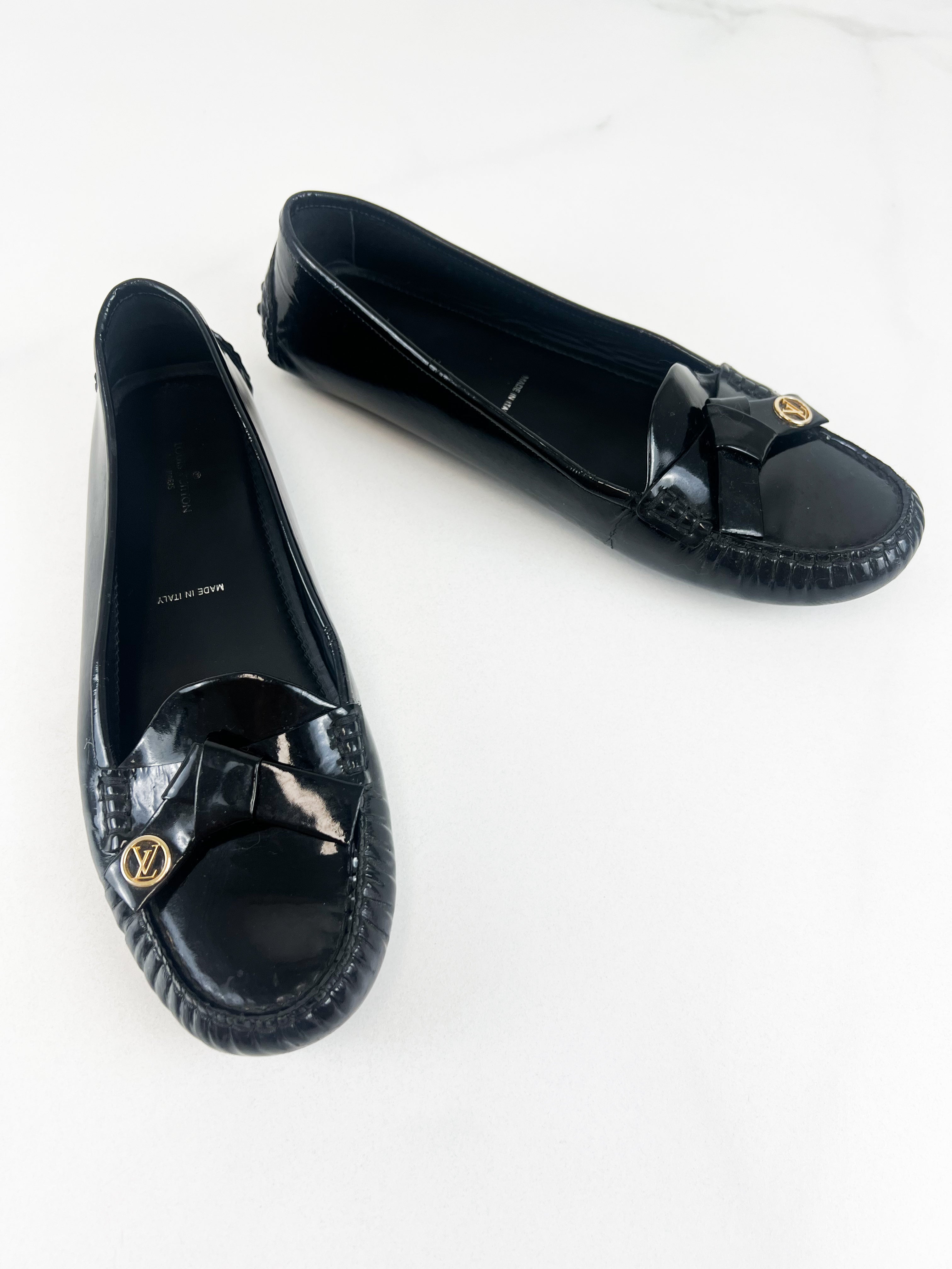 Louis Vuitton Patent Parklane Moccasin Size 38.5