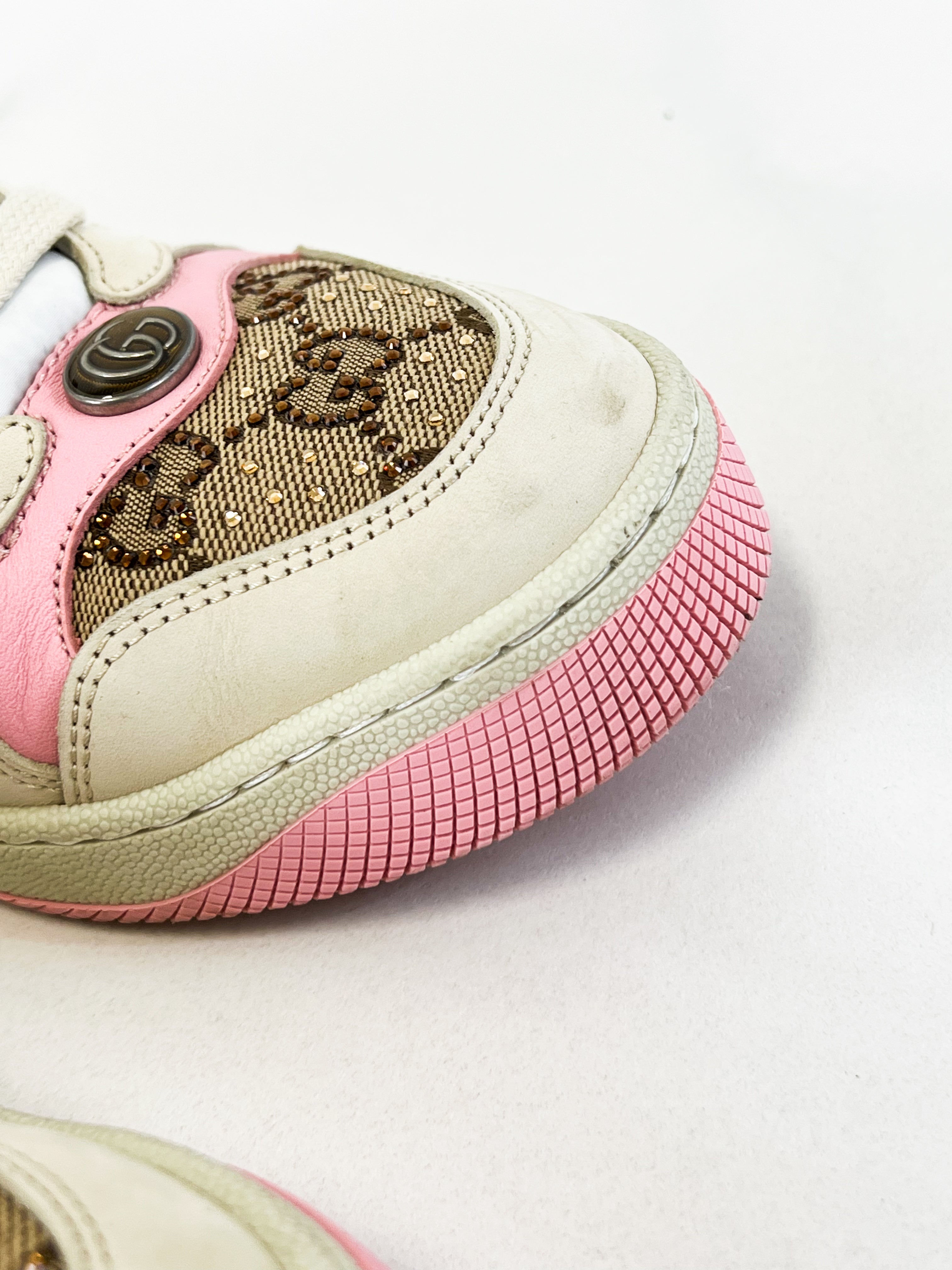 Gucci Screener Sneaker with Crystals Size 37