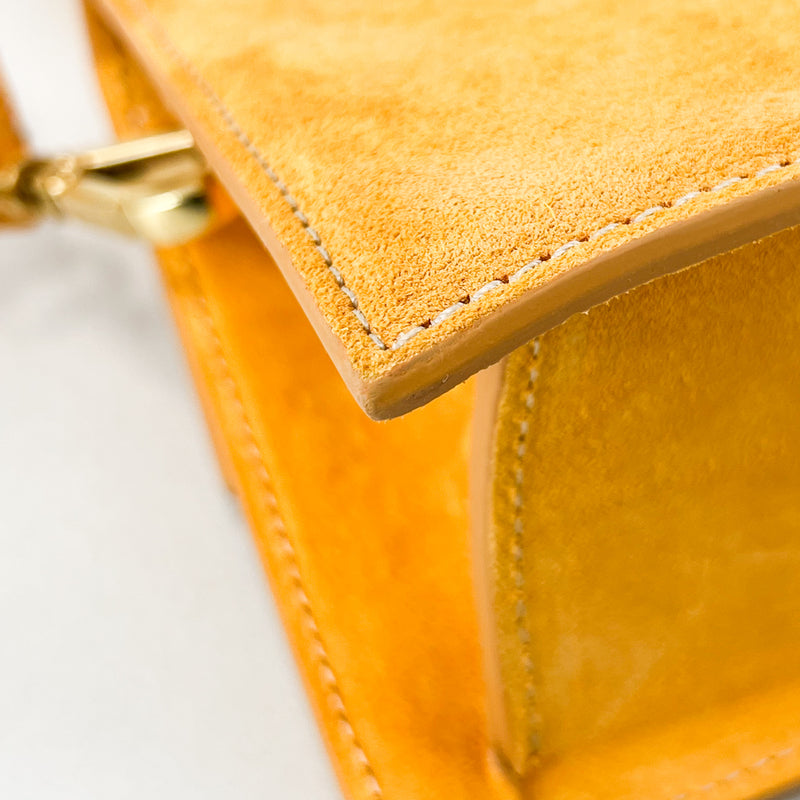 Jacquemus Orange Le Chiquito Suede Crossbody