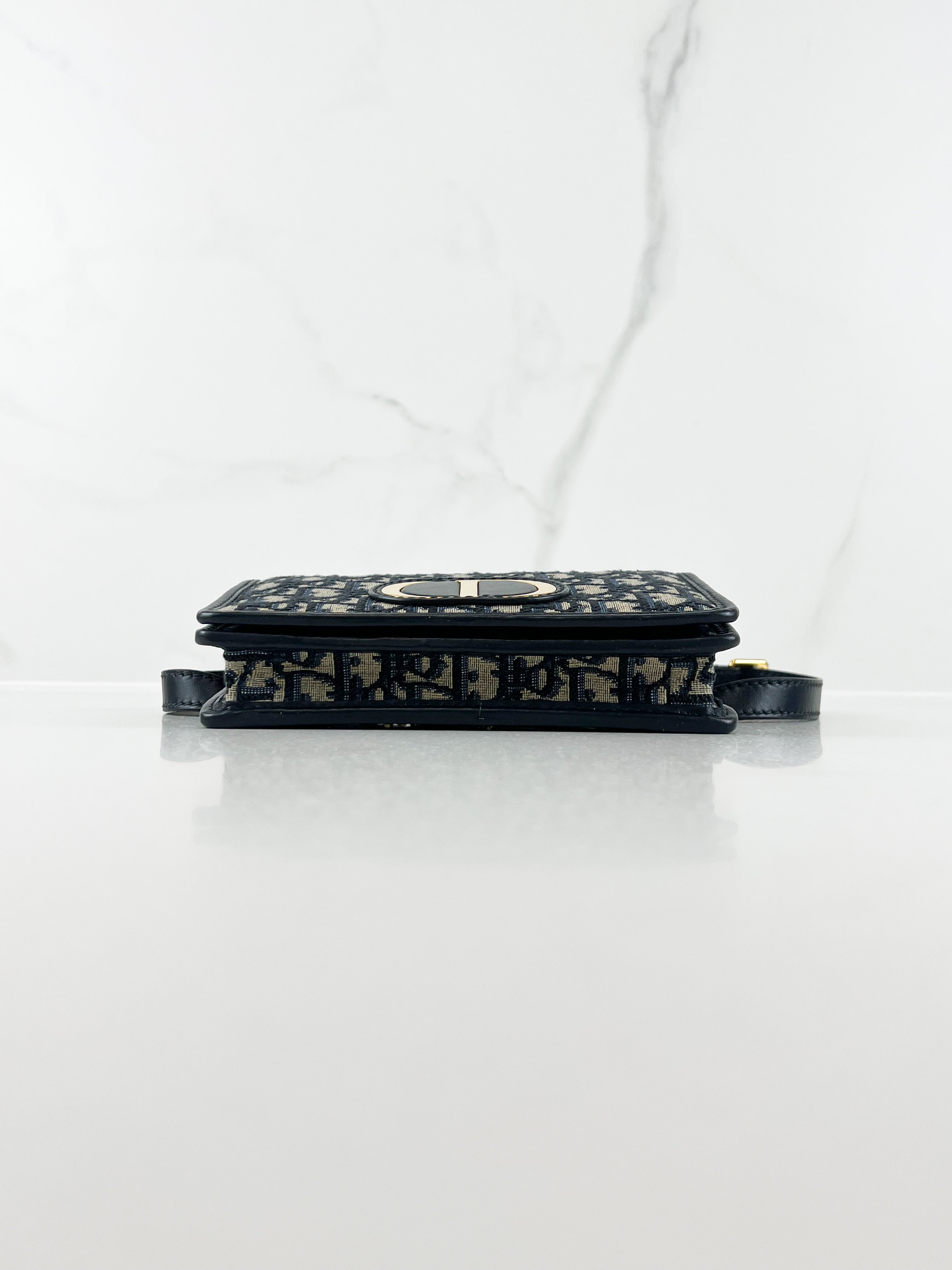 Christian Dior 2-in-1 30 Montaigne Pouch Blue Dior Oblique Jacquard