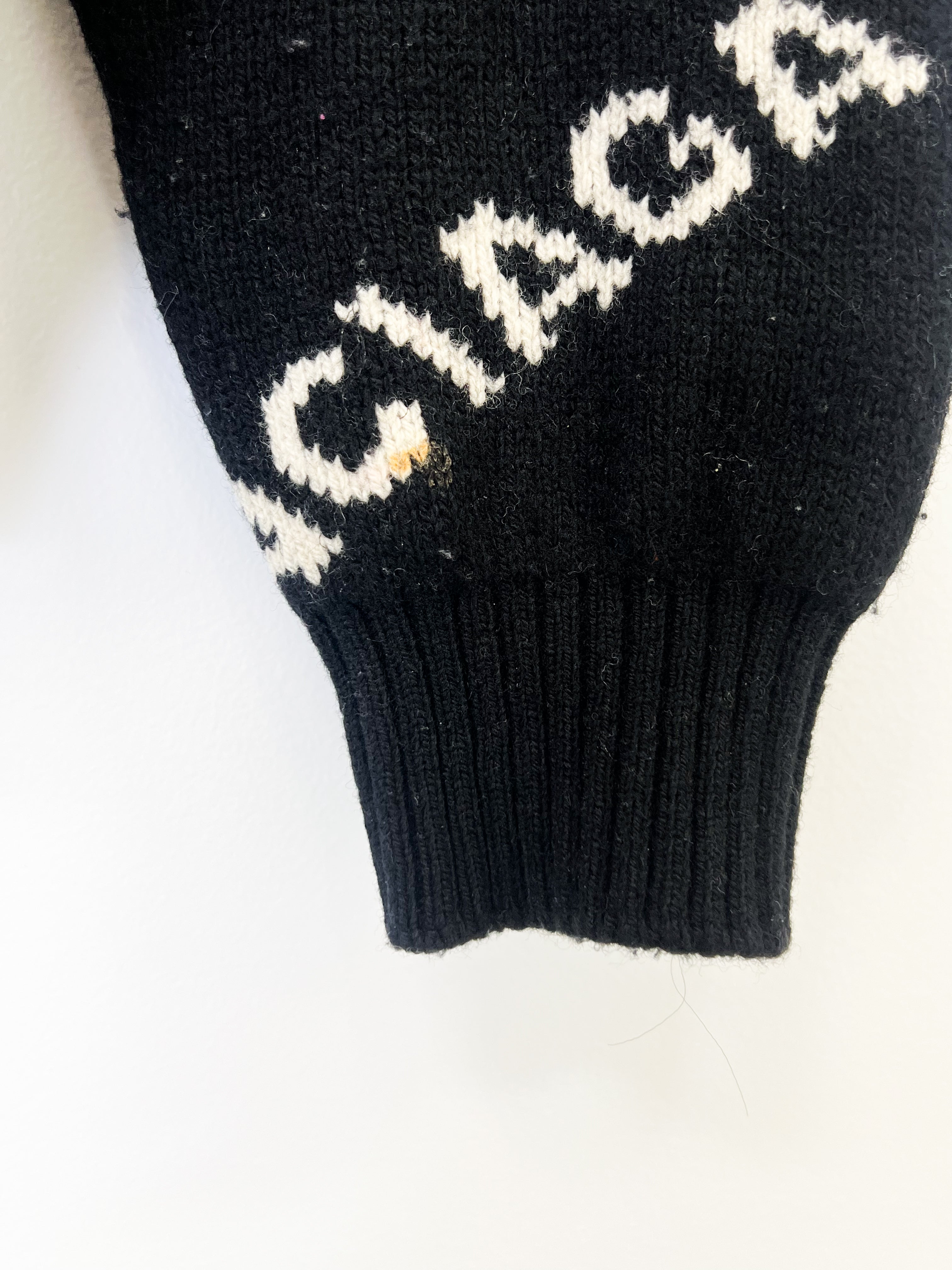 Balenciaga Black All Over Long Sleeve Jumper Size S