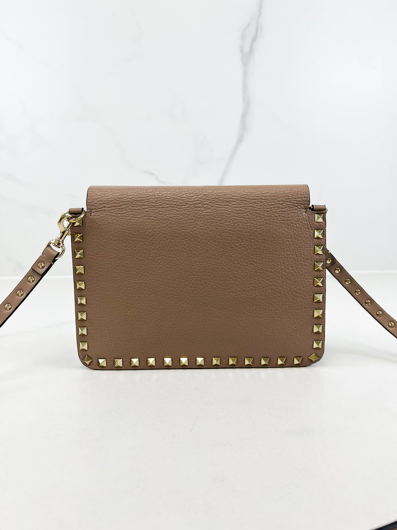 Valentino Garavani Grained Rockstud Shoulder Bag