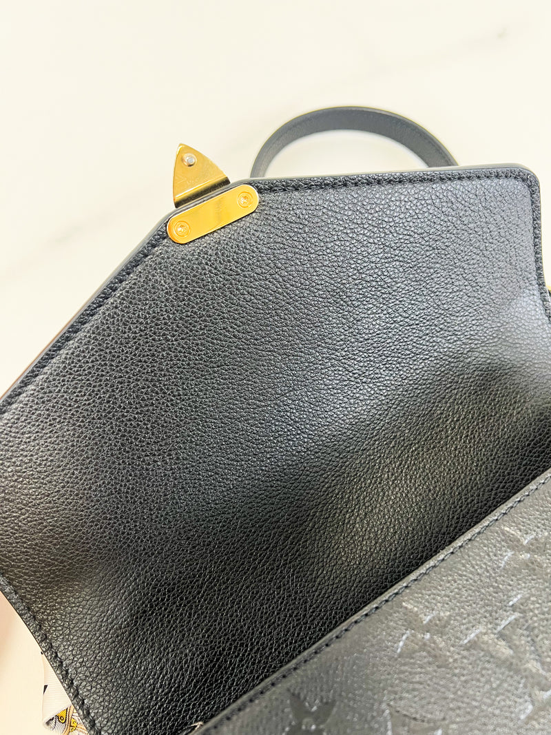 Louis Vuitton Empreinte Black Pochette Metis (Twilly Included)