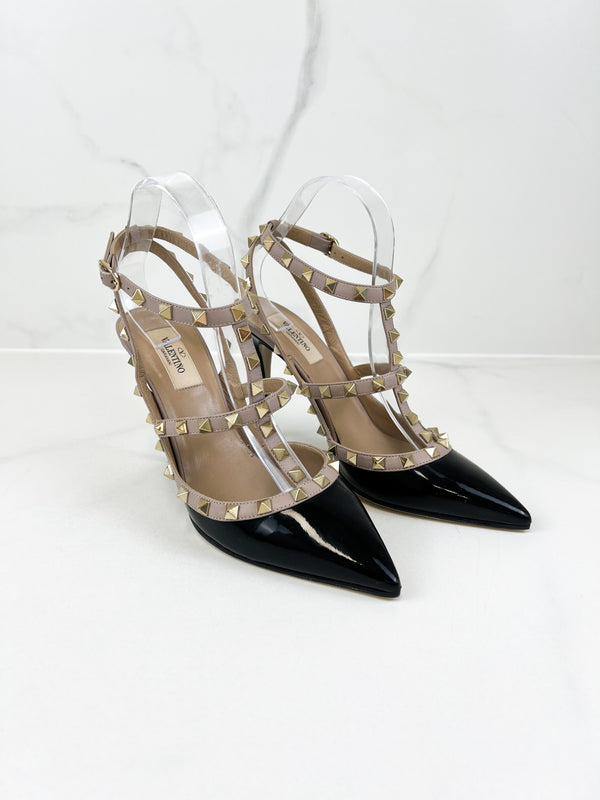 Valentino Black Rockstud Pumps Size 39