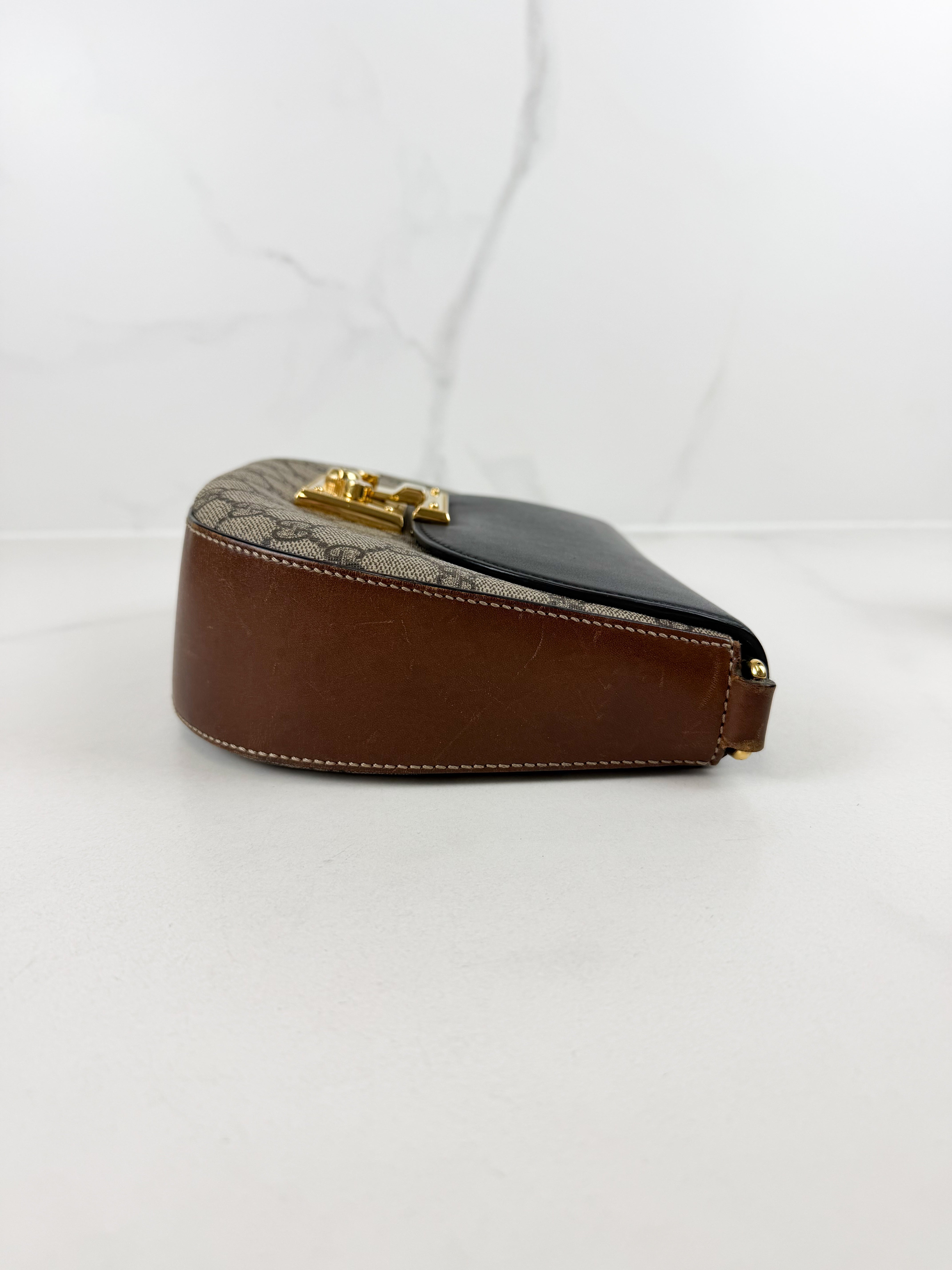 Gucci GG Supreme Web Padlock Shoulder Bag