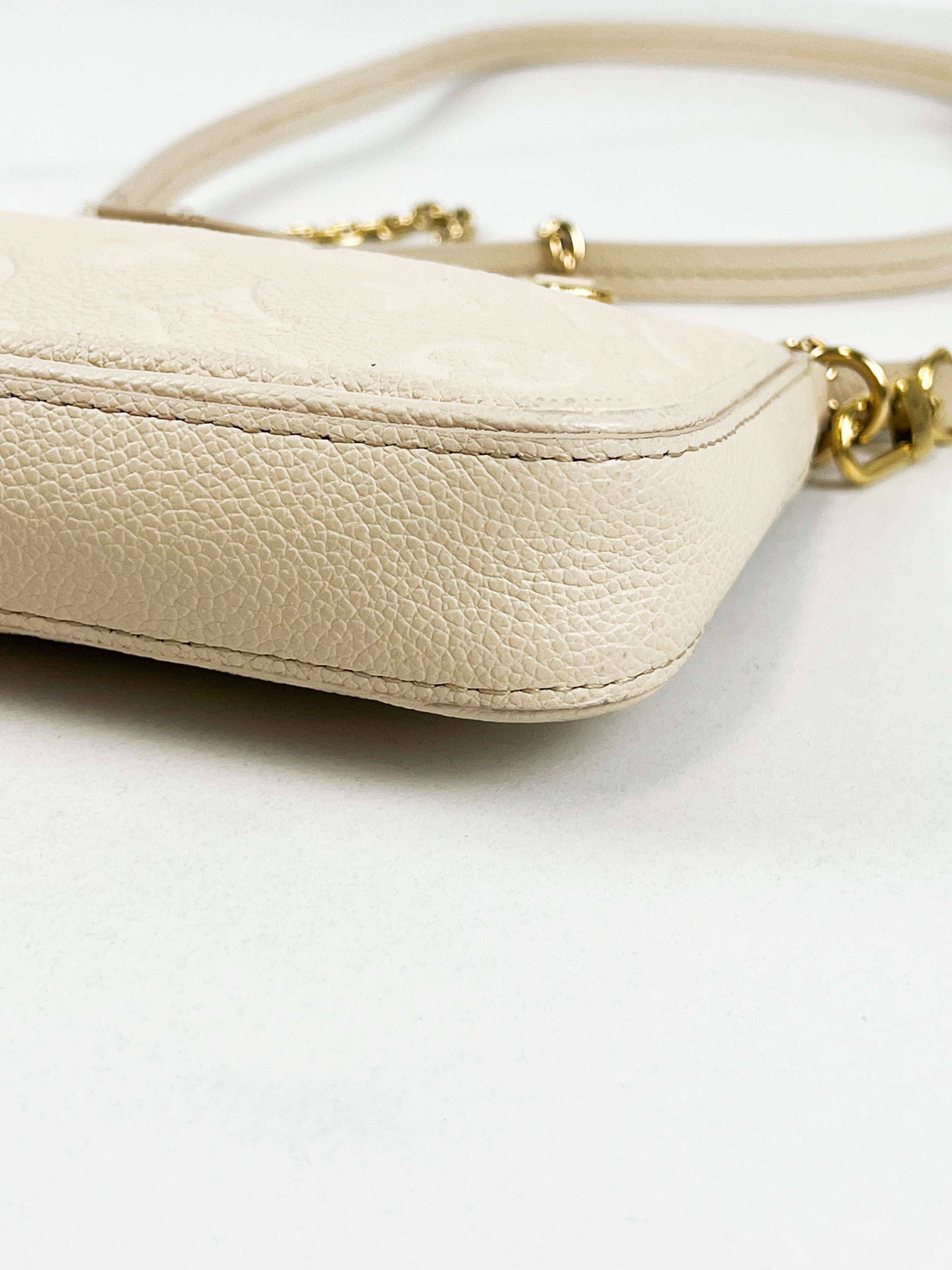 Louis Vuitton Cream Easy Pouch On Strap