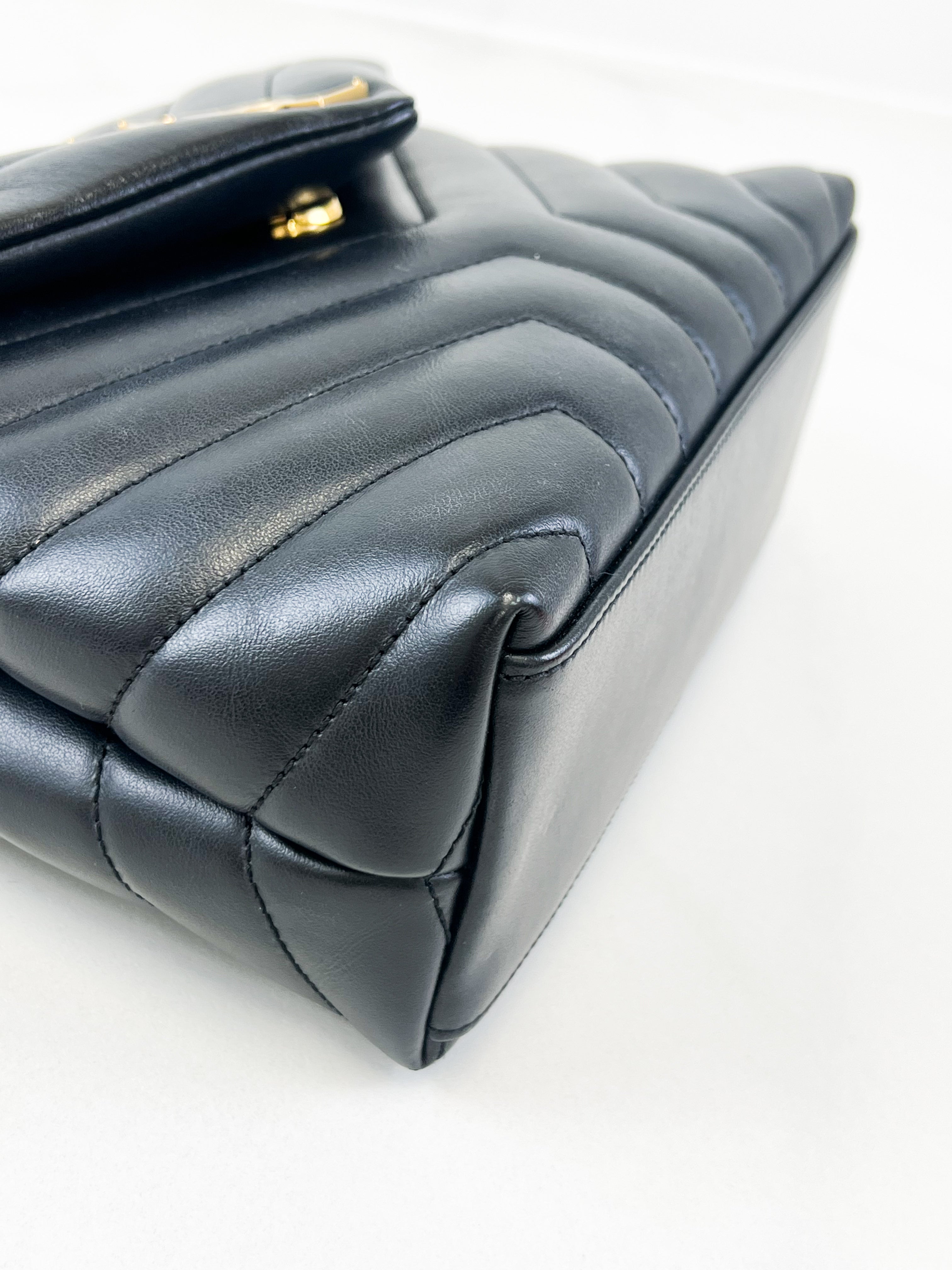 Saint Laurent Black Small Lou with GHW