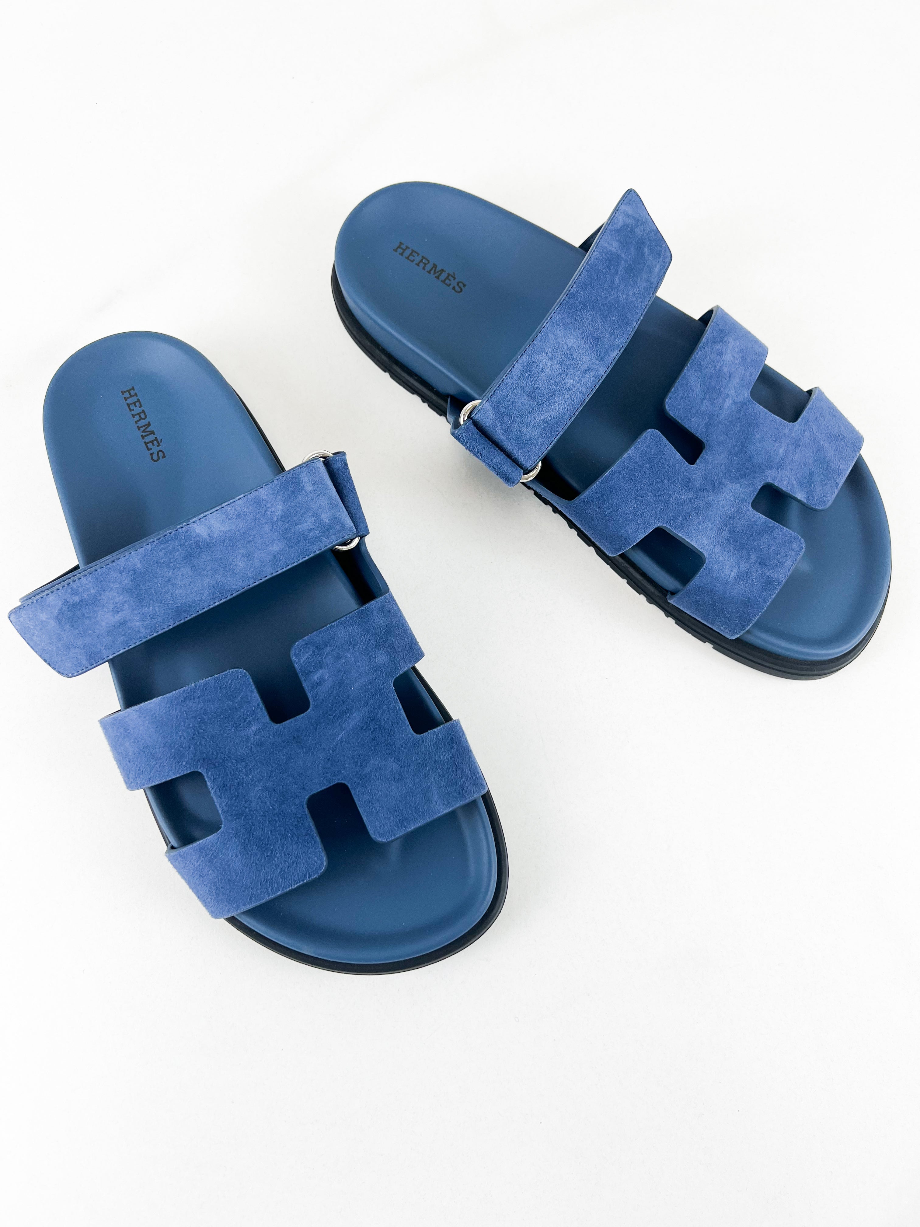 Hermes Suede Chypre Sandal Size 40.5
