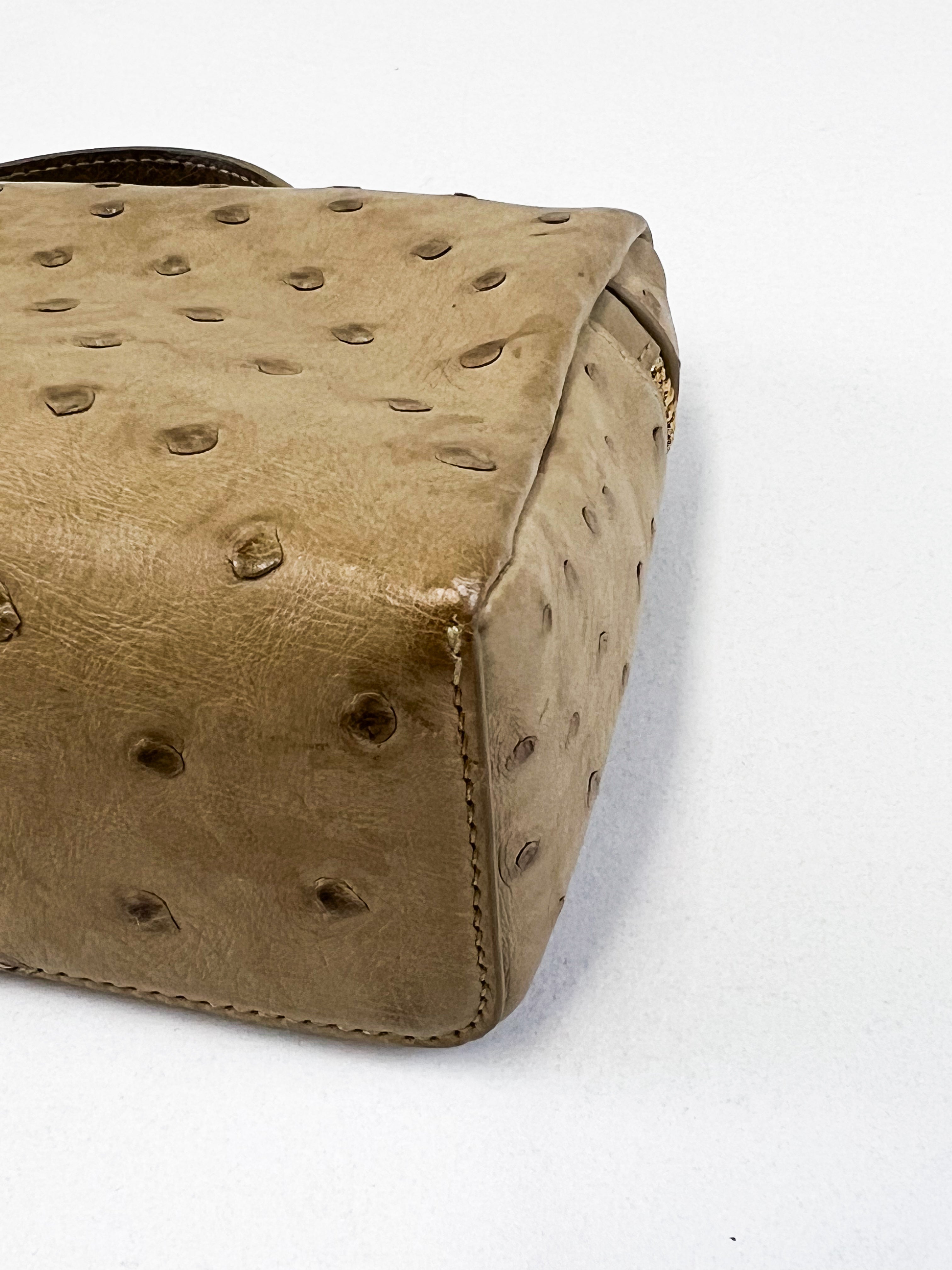 Loro Piana Extra Pocket L19 Ostrich Leather in Orix/Sun Gold