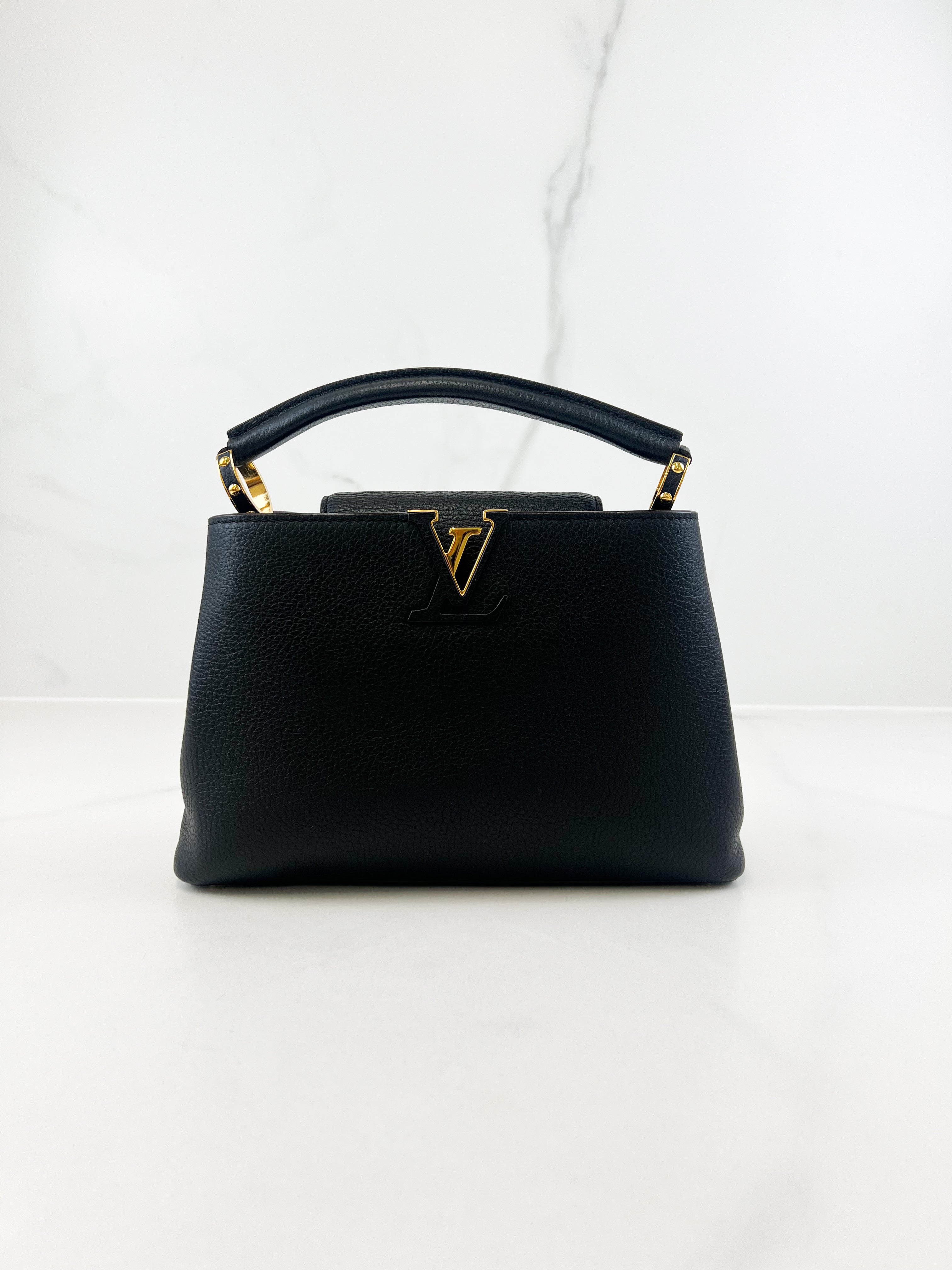 Louis Vuitton Black Capucines BB