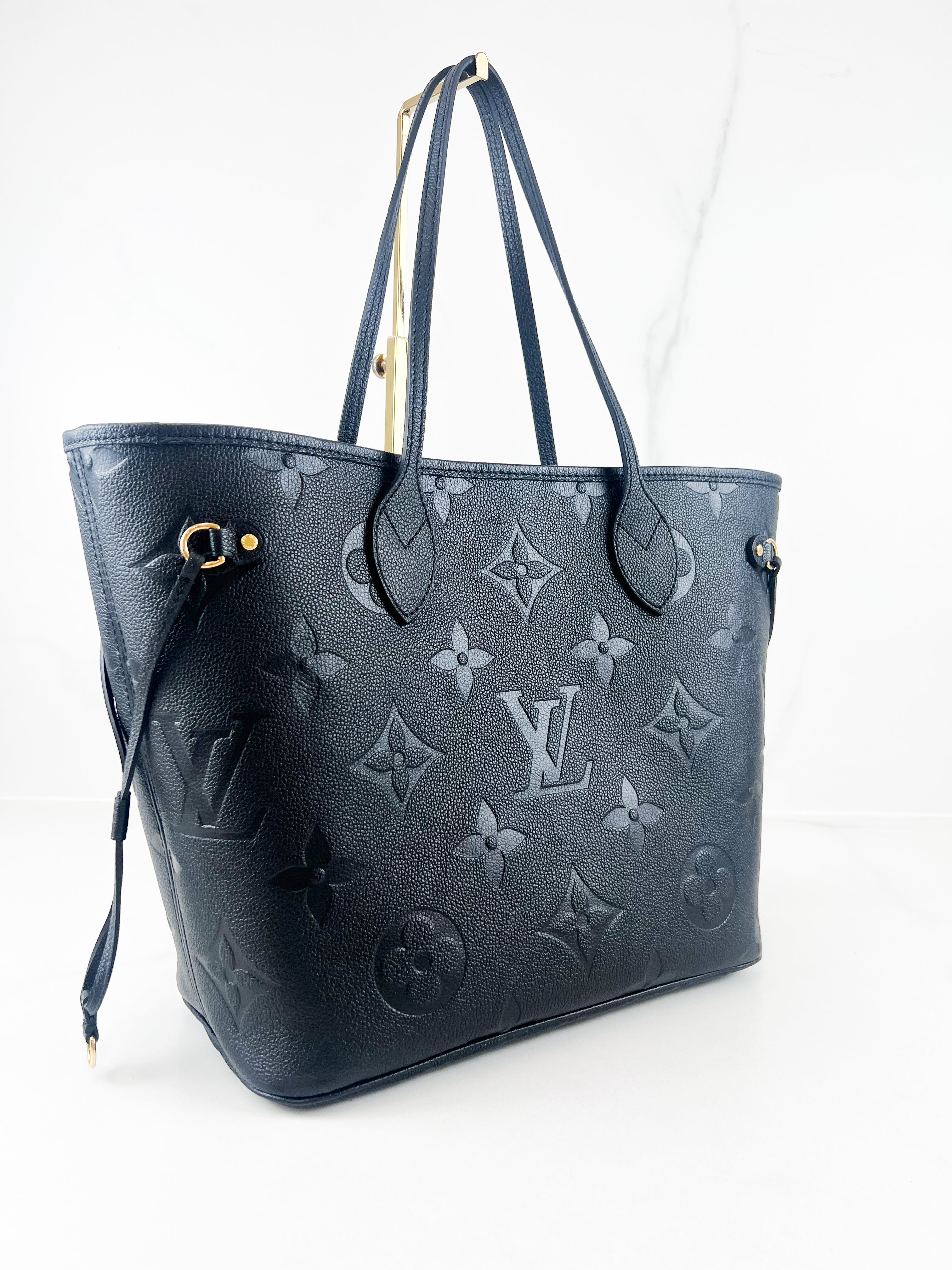 Louis Vuitton Neverfull MM in Black Monogram Empreinte Leather