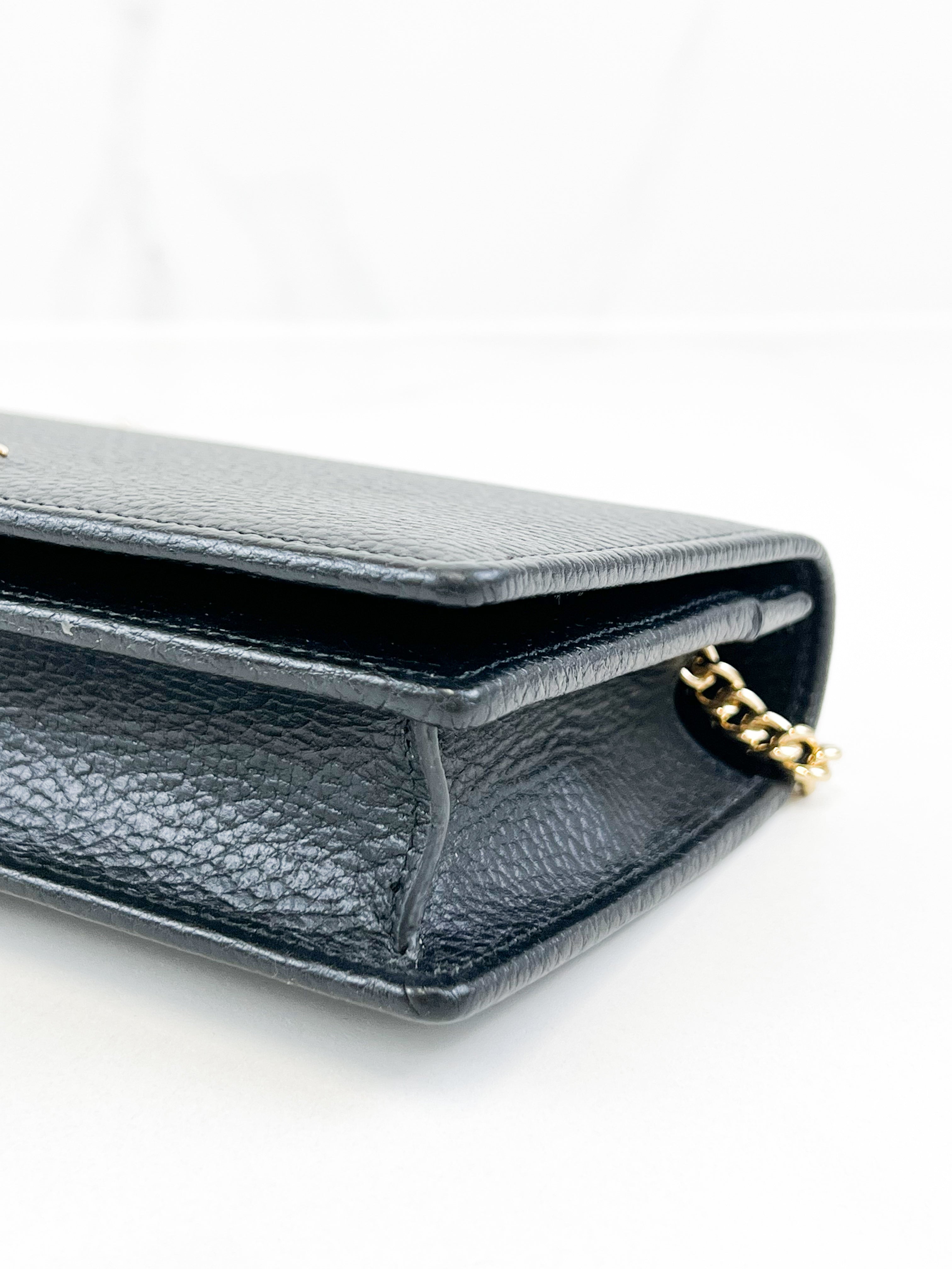 Gucci Marmont Black WOC with GHW