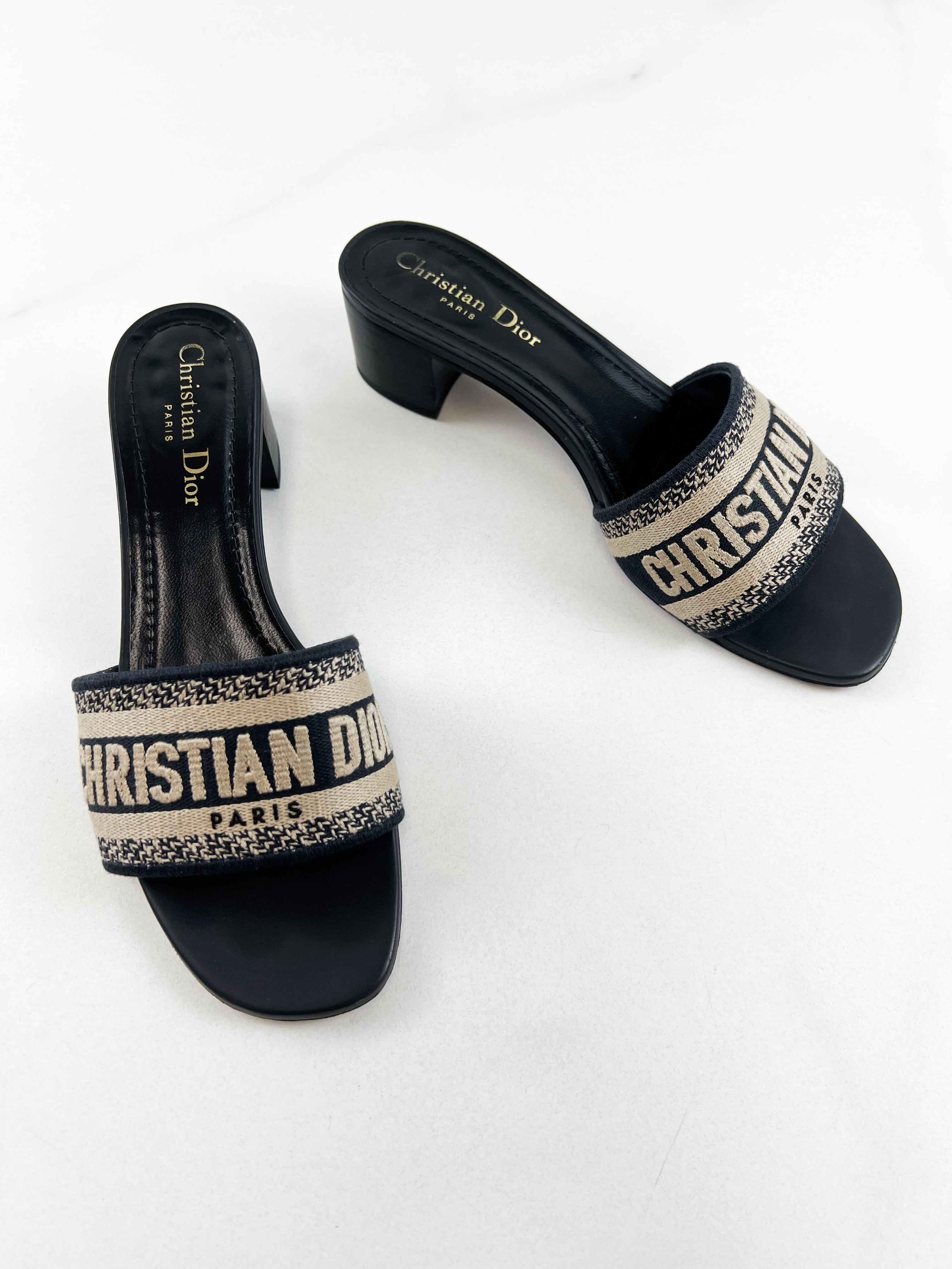 Christian Dior Dway Mule Slides Size 38