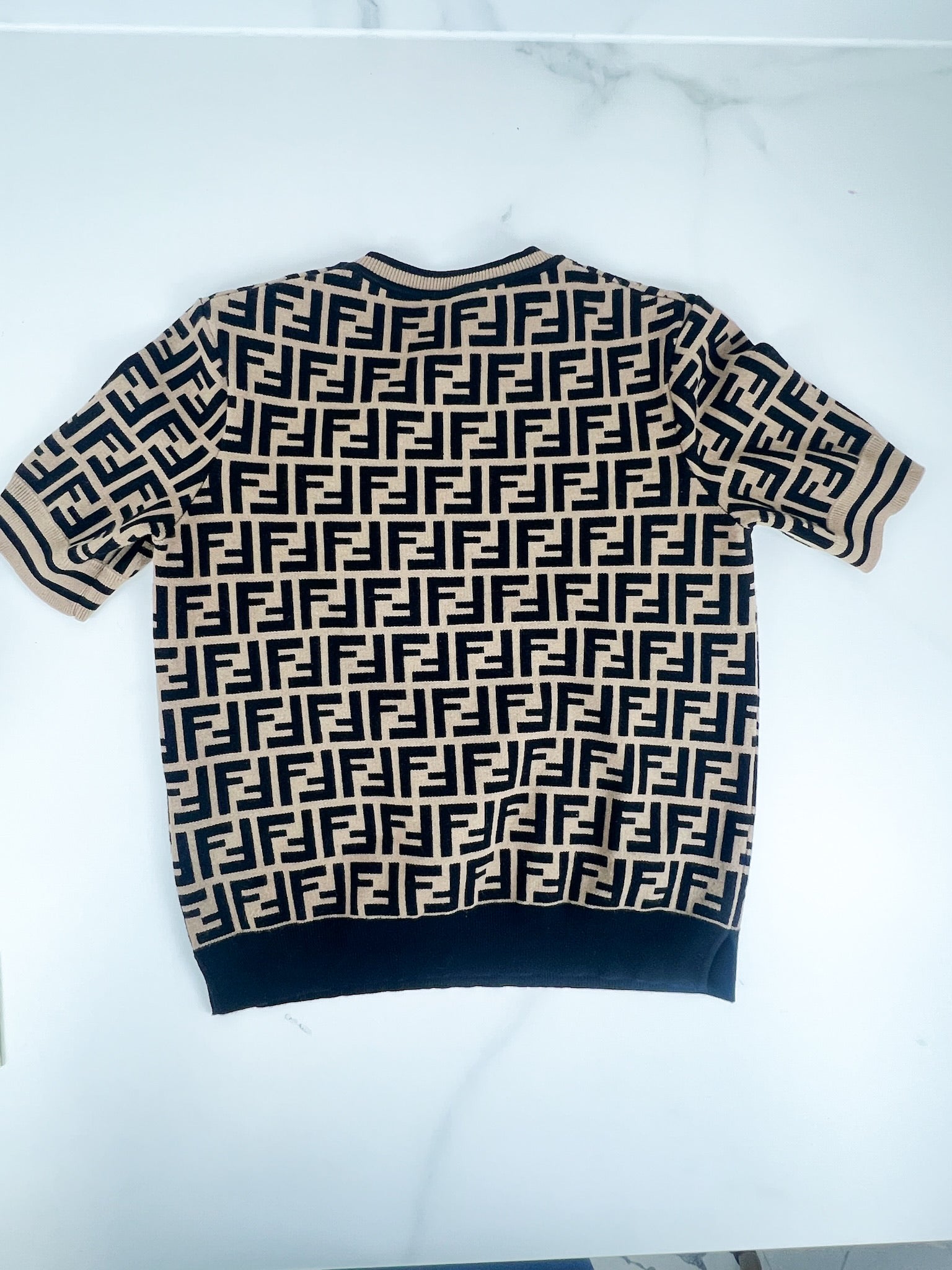 Fendi Pullover Fabric FF Motif Shirt Size 38