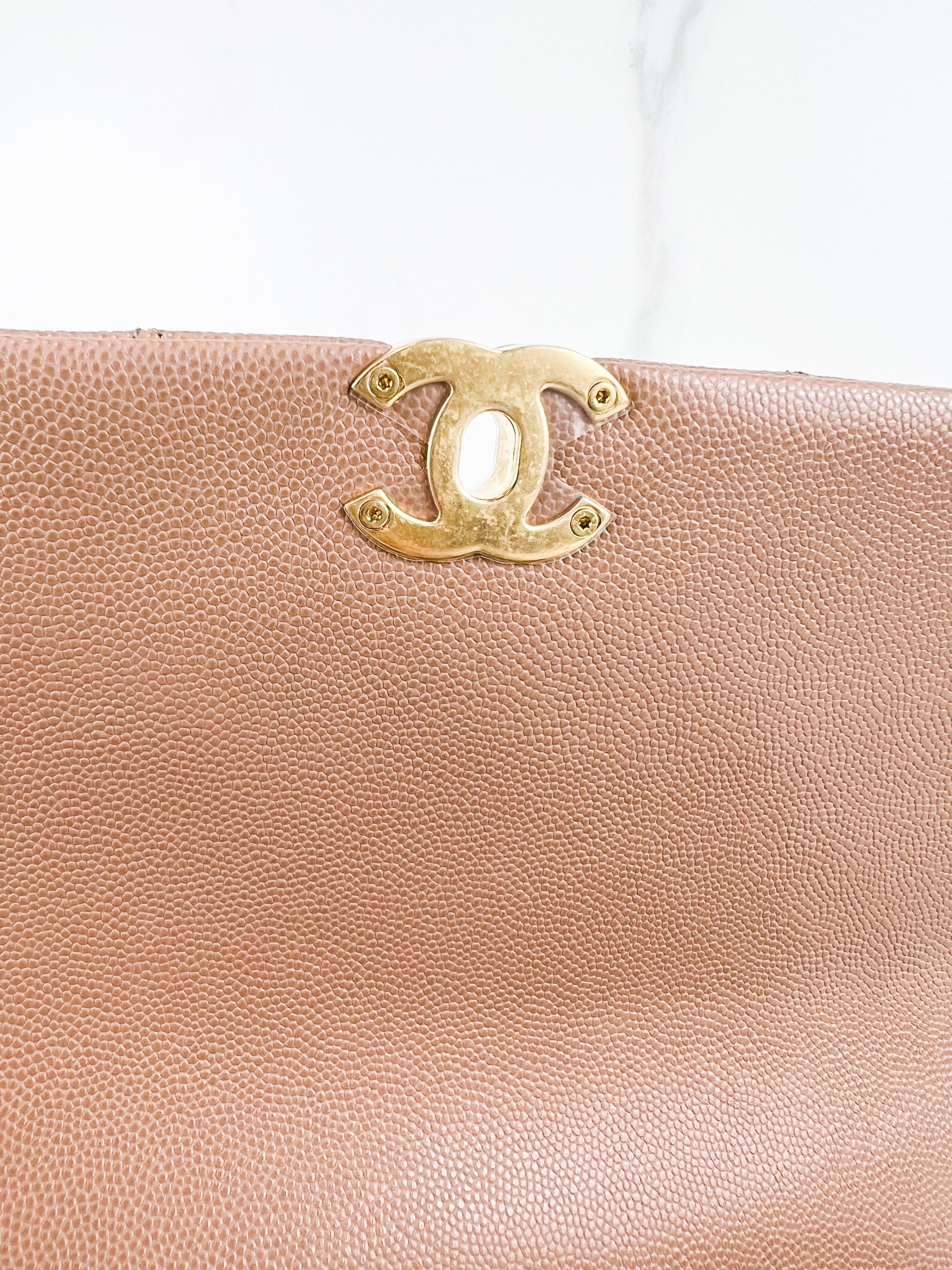 Chanel Coco First Flap in Dark Beige Caviar Leather with GHW