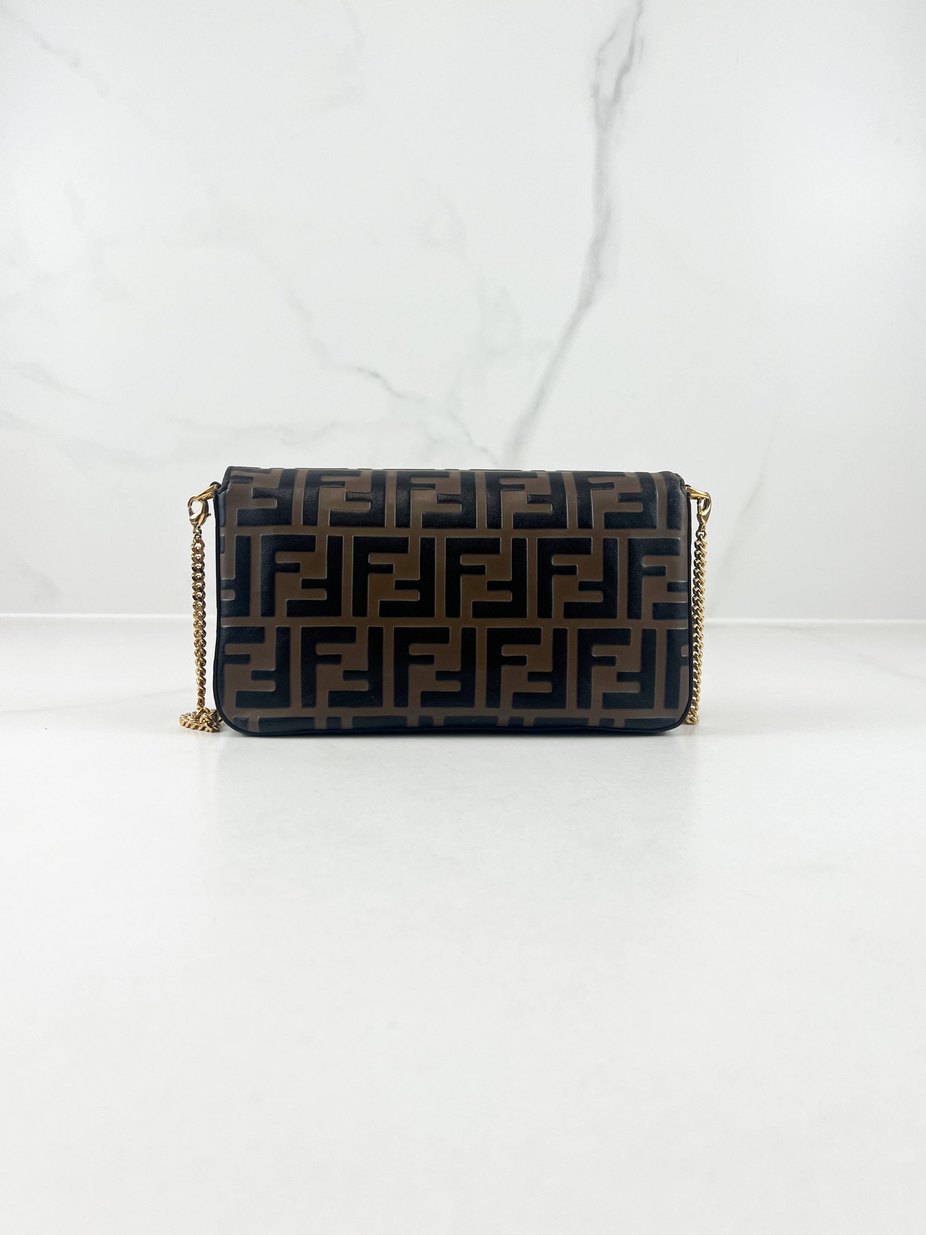 Fendi F Wallet on Chain with Pouch