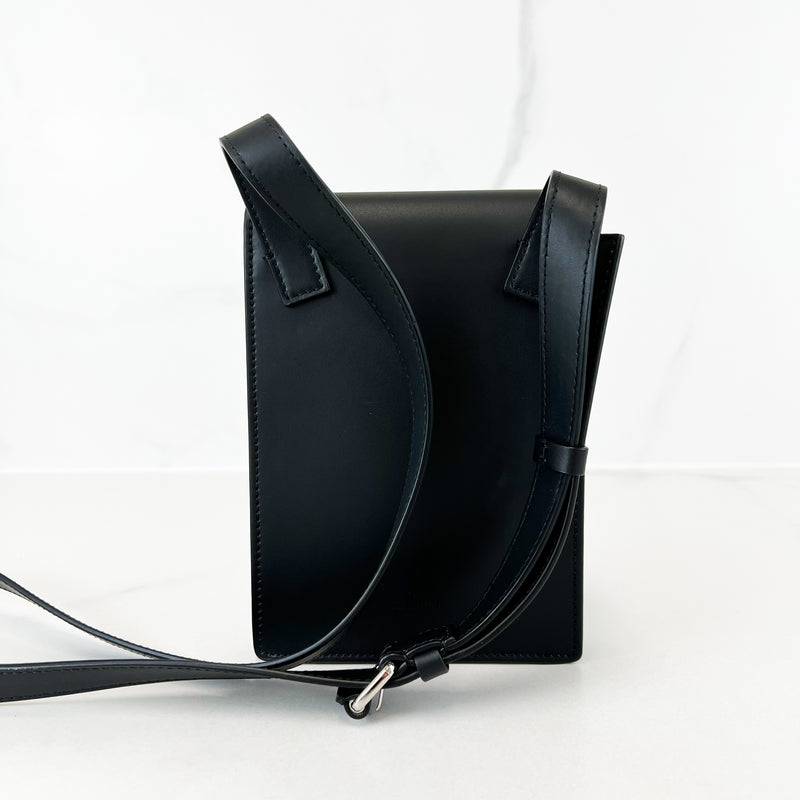 Valentino Garavani Black Flowercity Leather Crossbody
