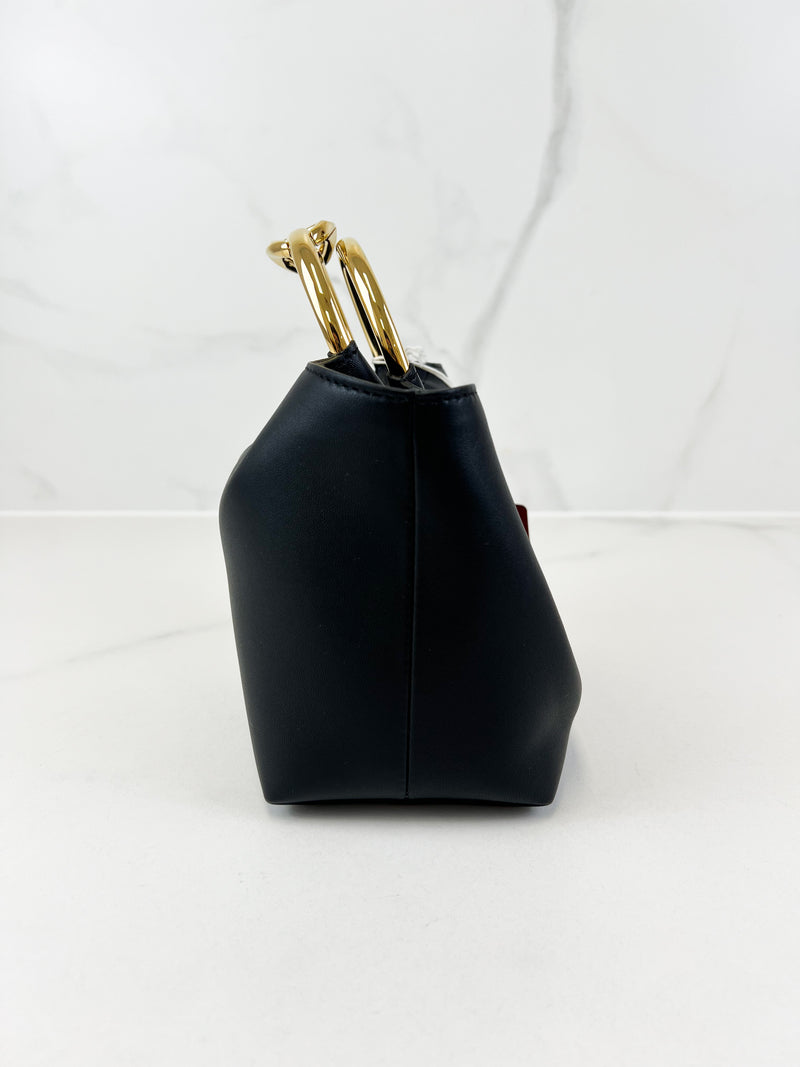 Valentino Garavani Black VLogo Small Top Handle Bag