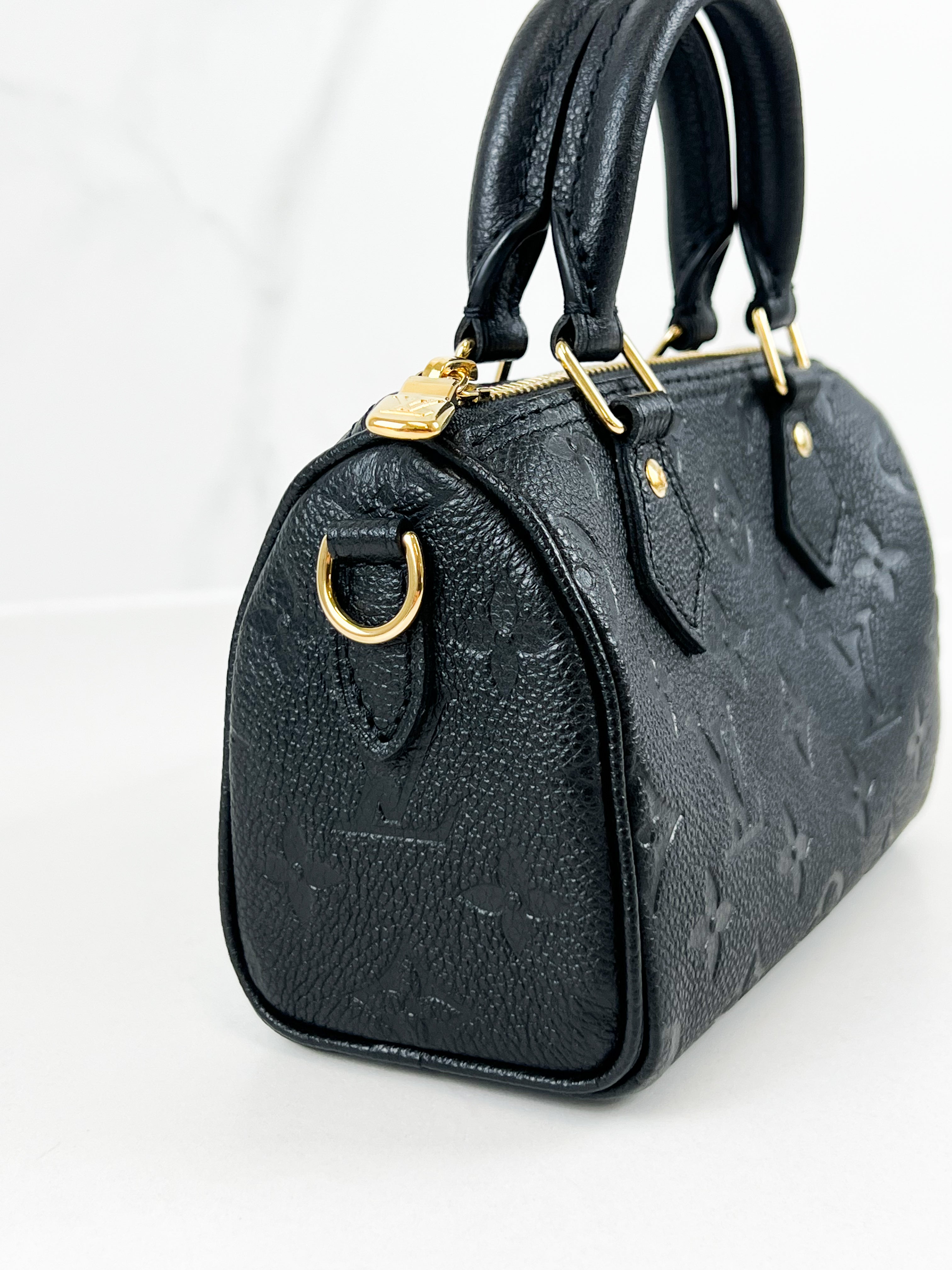 Louis Vuitton Nano Speedy in Monogram Empreinte Leather