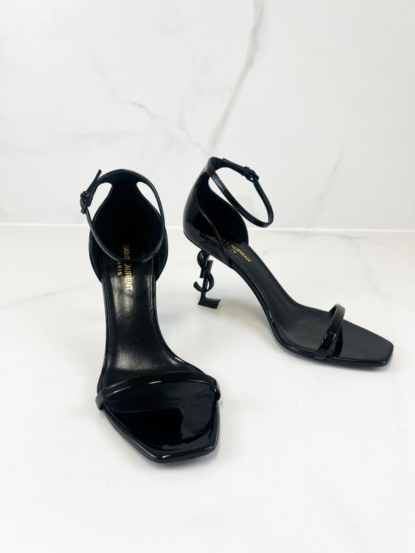 Saint Laurent Opyum Patent Leather Sandal Size 39