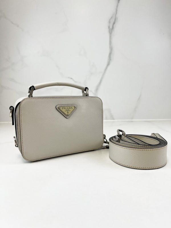 Prada Small Brique Saffiano Leather Bag