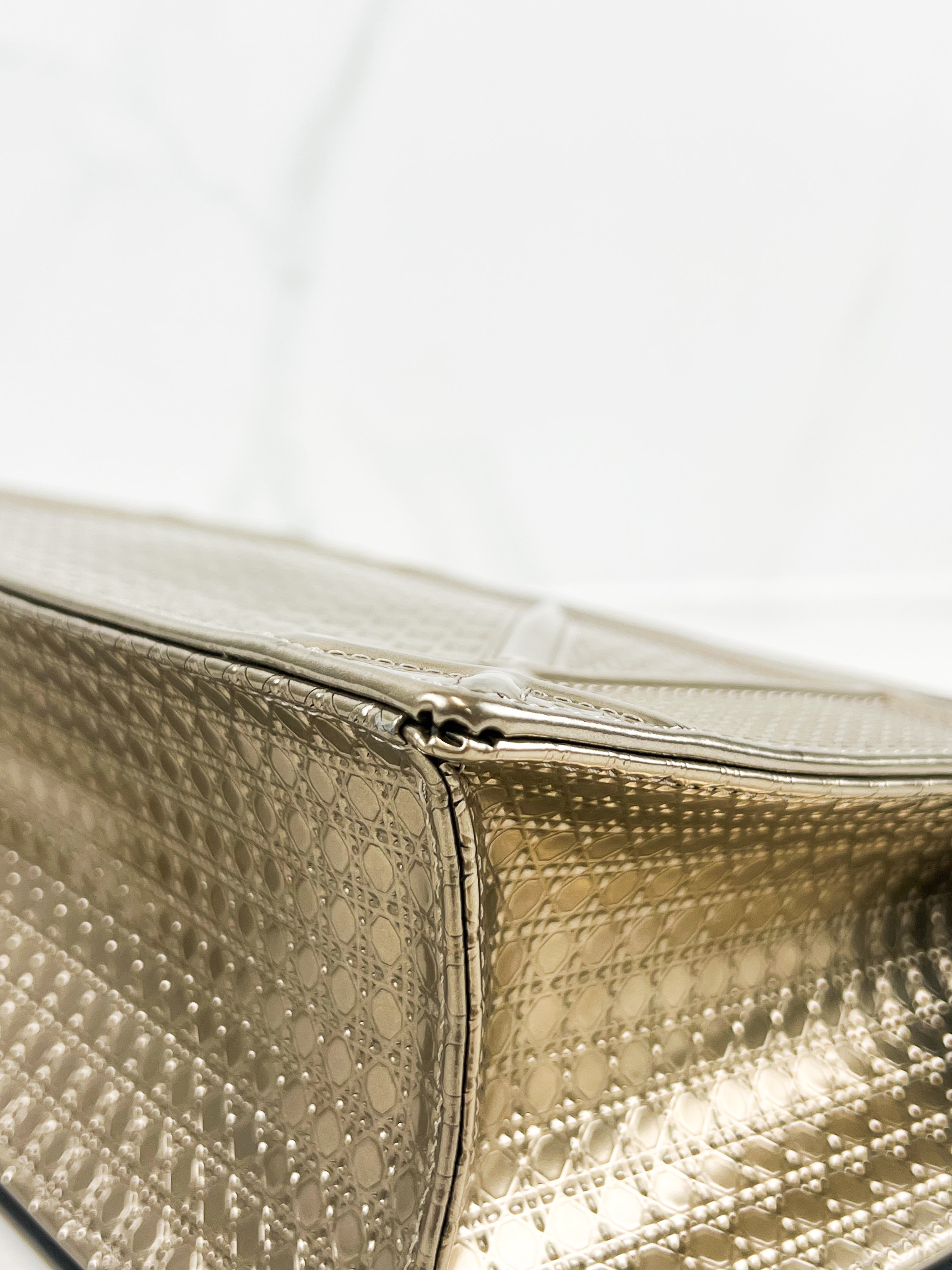 Christian Dior Medium Gold Diorama Shoulder Bag