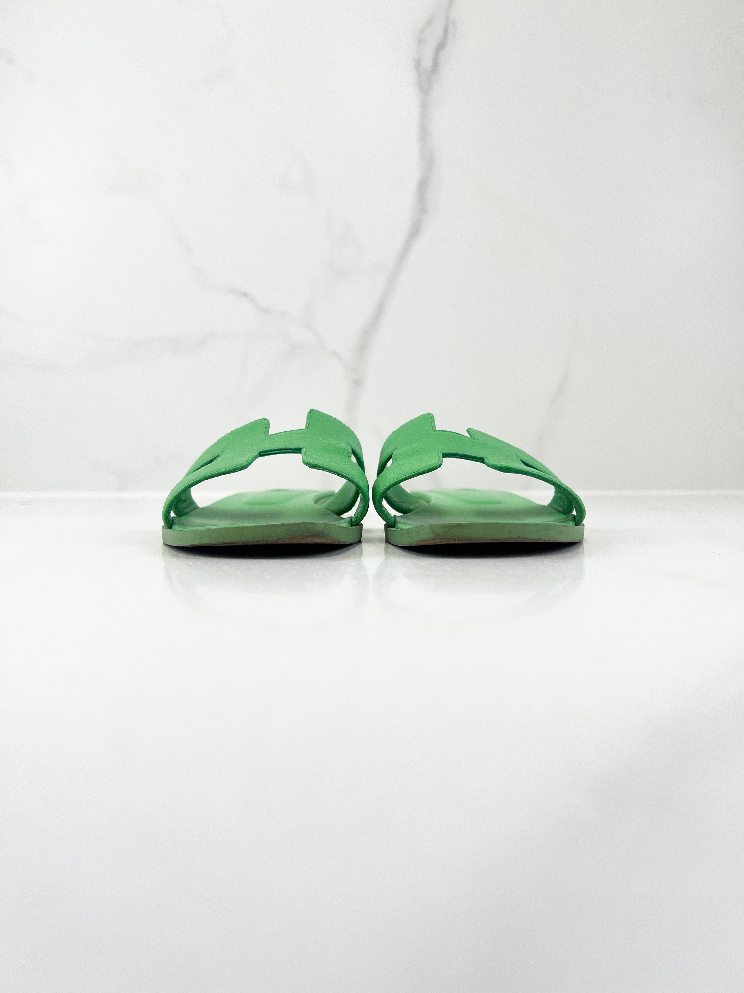 Hermes Oran Sandal in Green Size 36