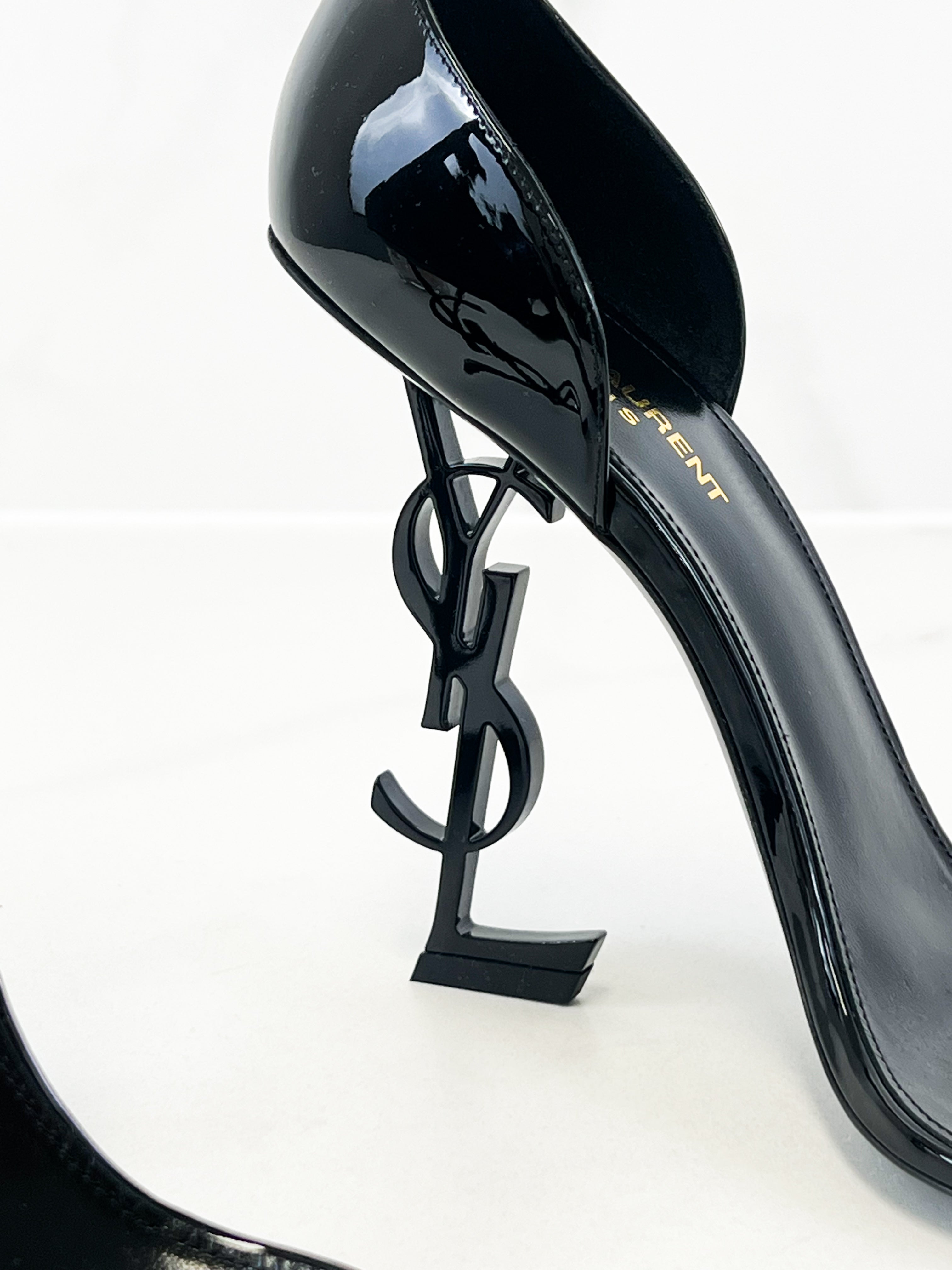 Saint Laurent Opyum Patent Leather Sandal Size 41.5