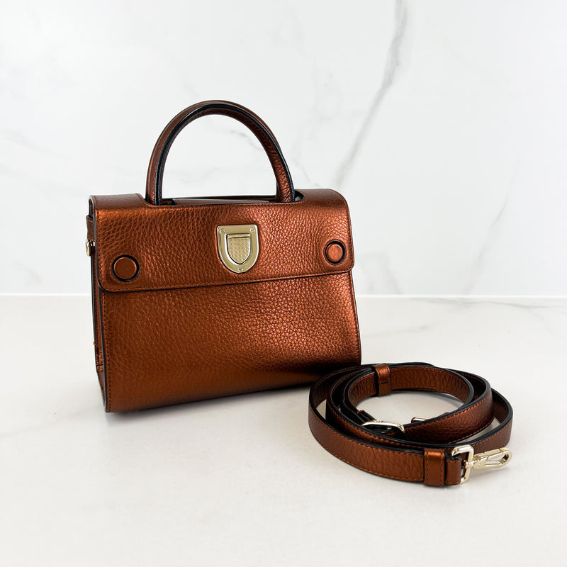 Christian Dior Diorever Tote in Mini Bronze Shopluxe Consignment