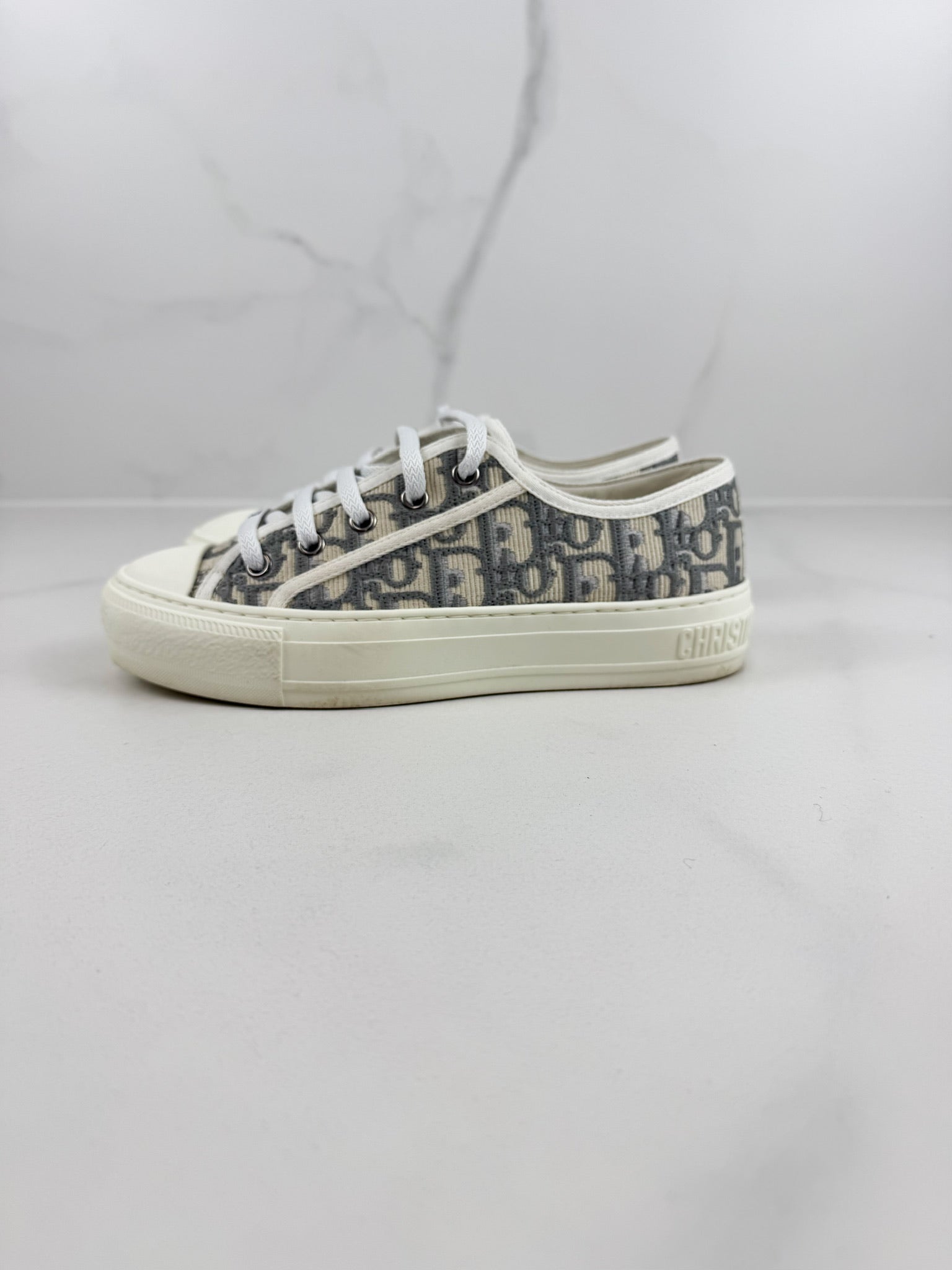 Christian Dior Walk'n'Dior Gray Dior Oblique Sneaker Size 35