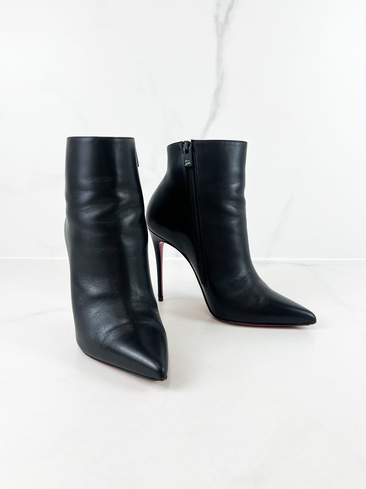 Christian Louboutin So Kate Booty 110mm Calf Leather Ankle Boot Size 38