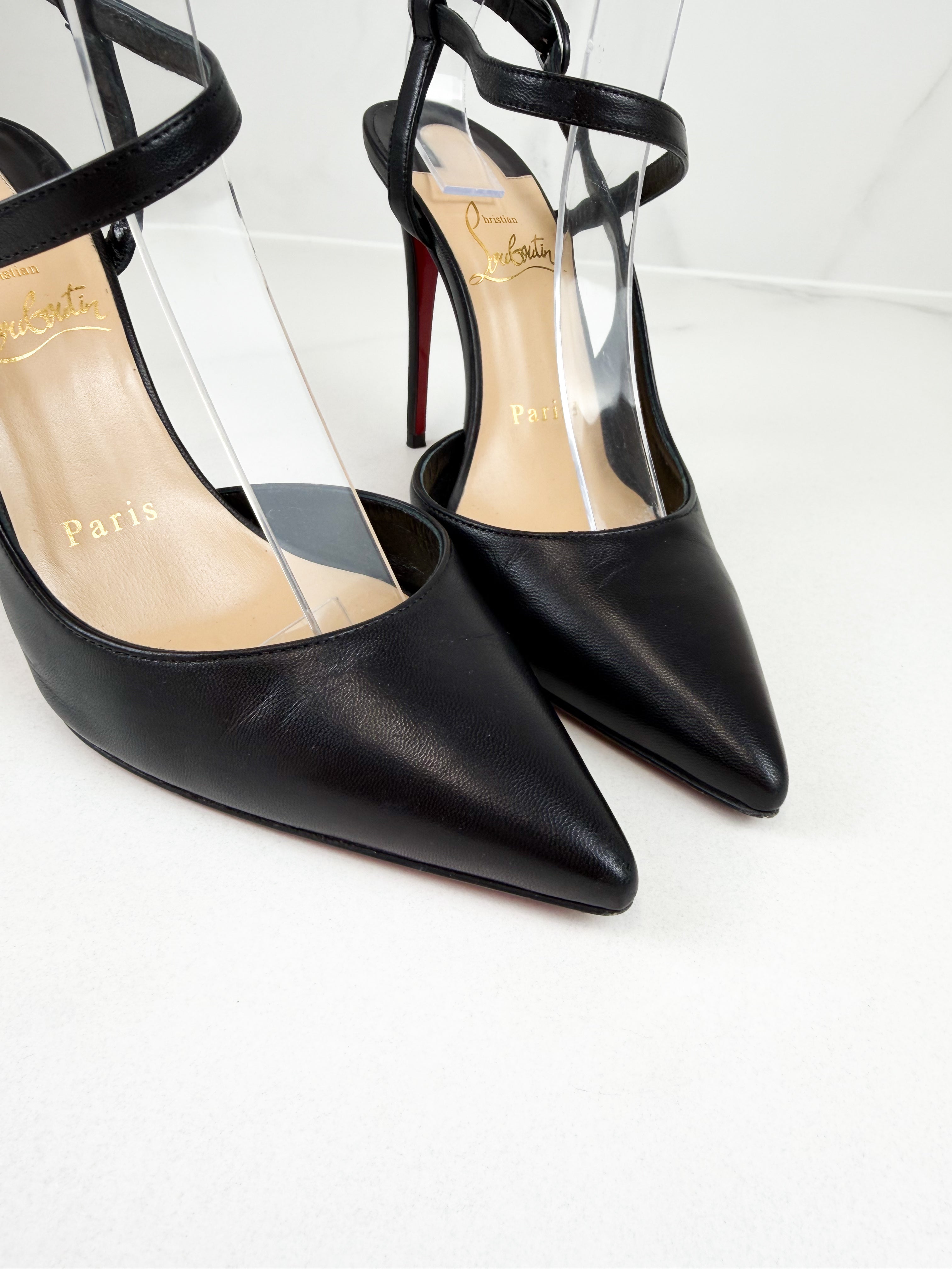 Christian Louboutin Black Jenlove 100 Pump Size 36