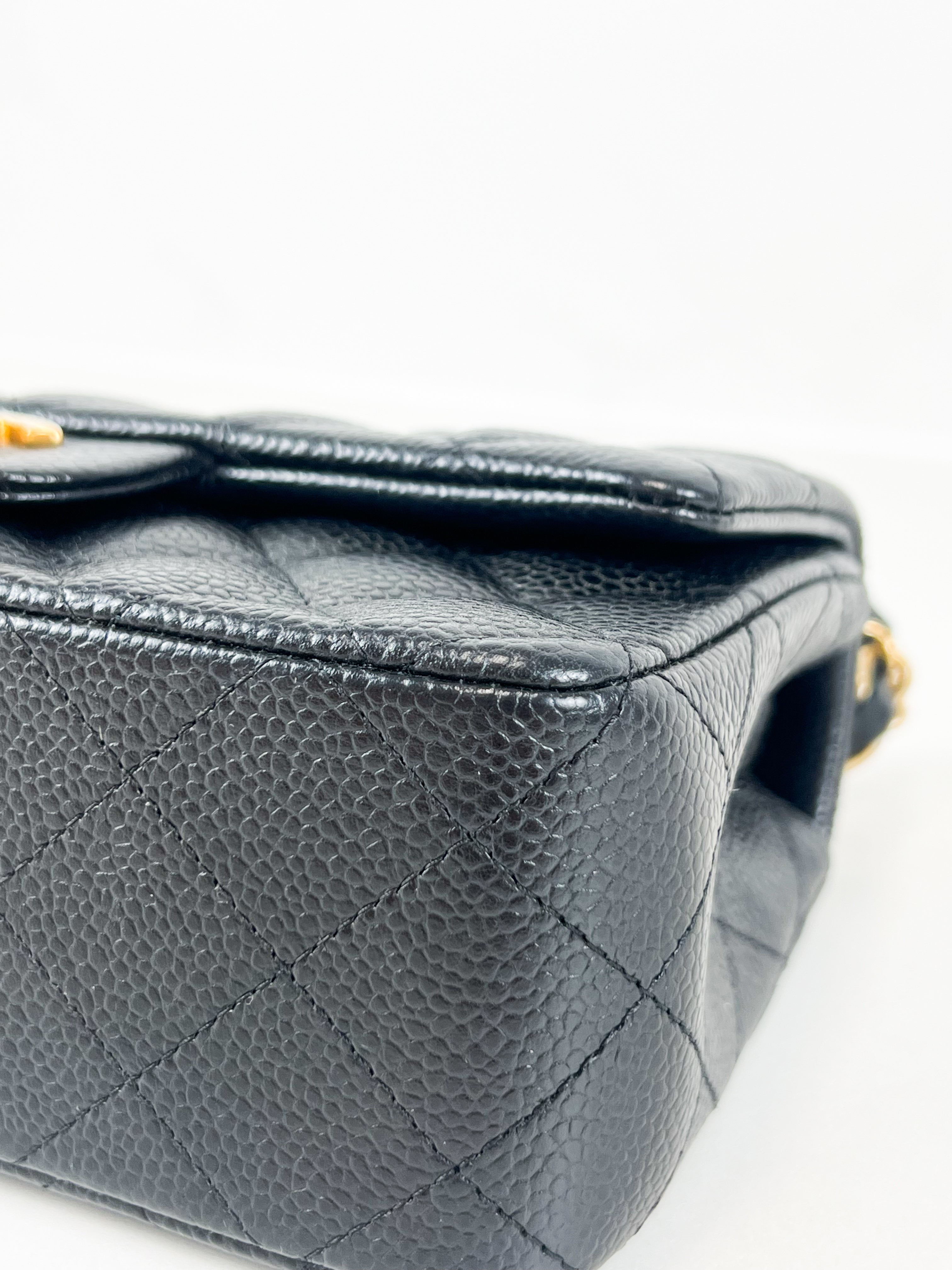 Chanel Rectangular Mini Flap Caviar Shoulder Bag GHW