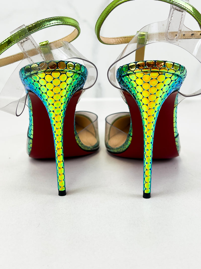Christian Louboutin Multicolour Nosy Spikes 100 Pumps Size 37.5