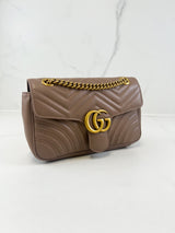 Gucci GG Marmont Matelasse Small Flap Shoulder Bag