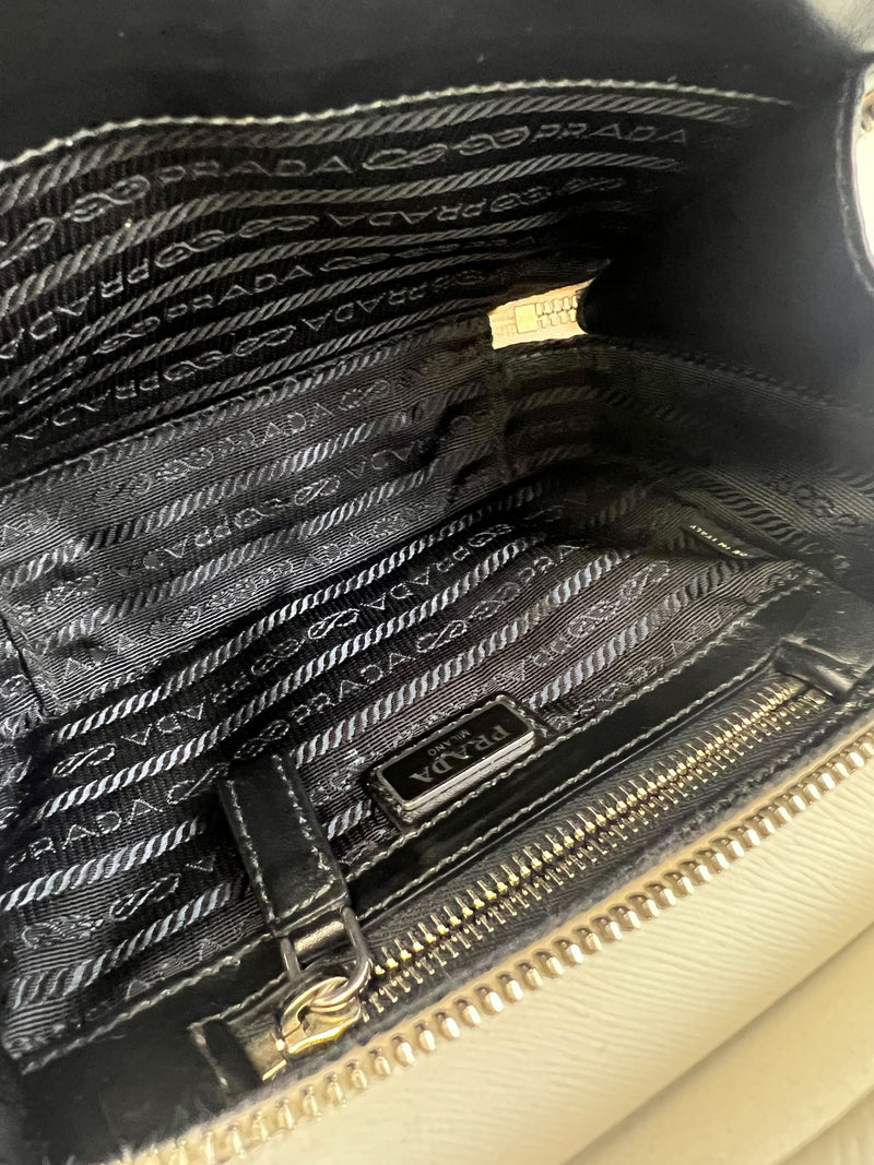 Prada Small Brique Saffiano Leather Bag