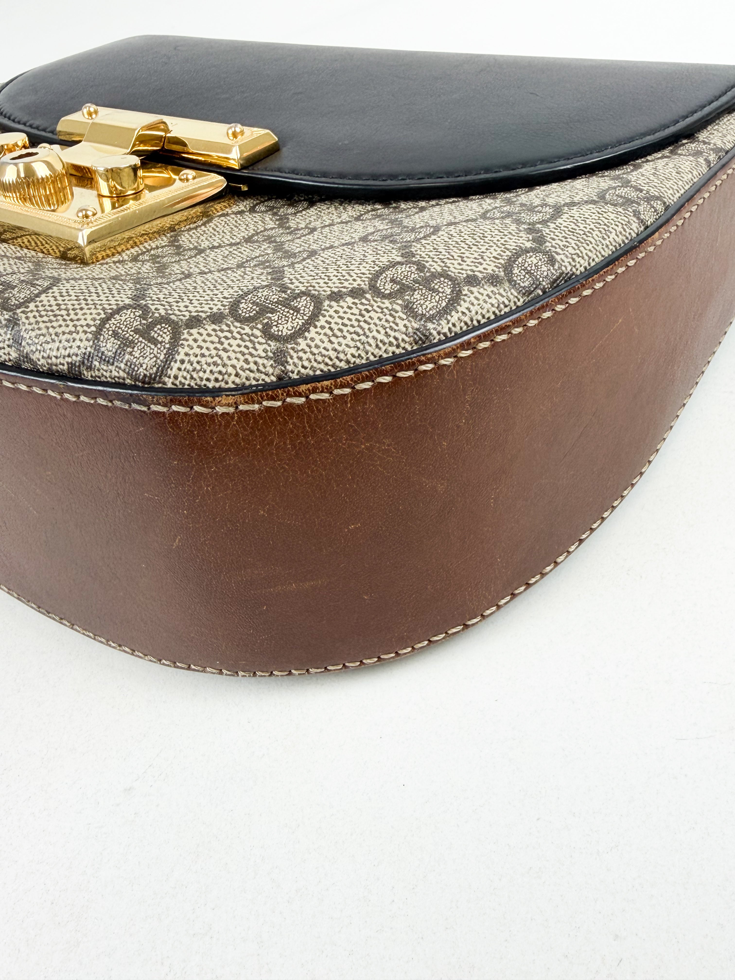 Gucci GG Supreme Web Padlock Shoulder Bag