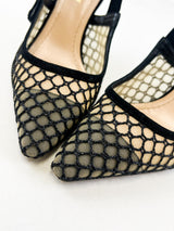 Christian Dior Black Slingback Pumps Size 35.5