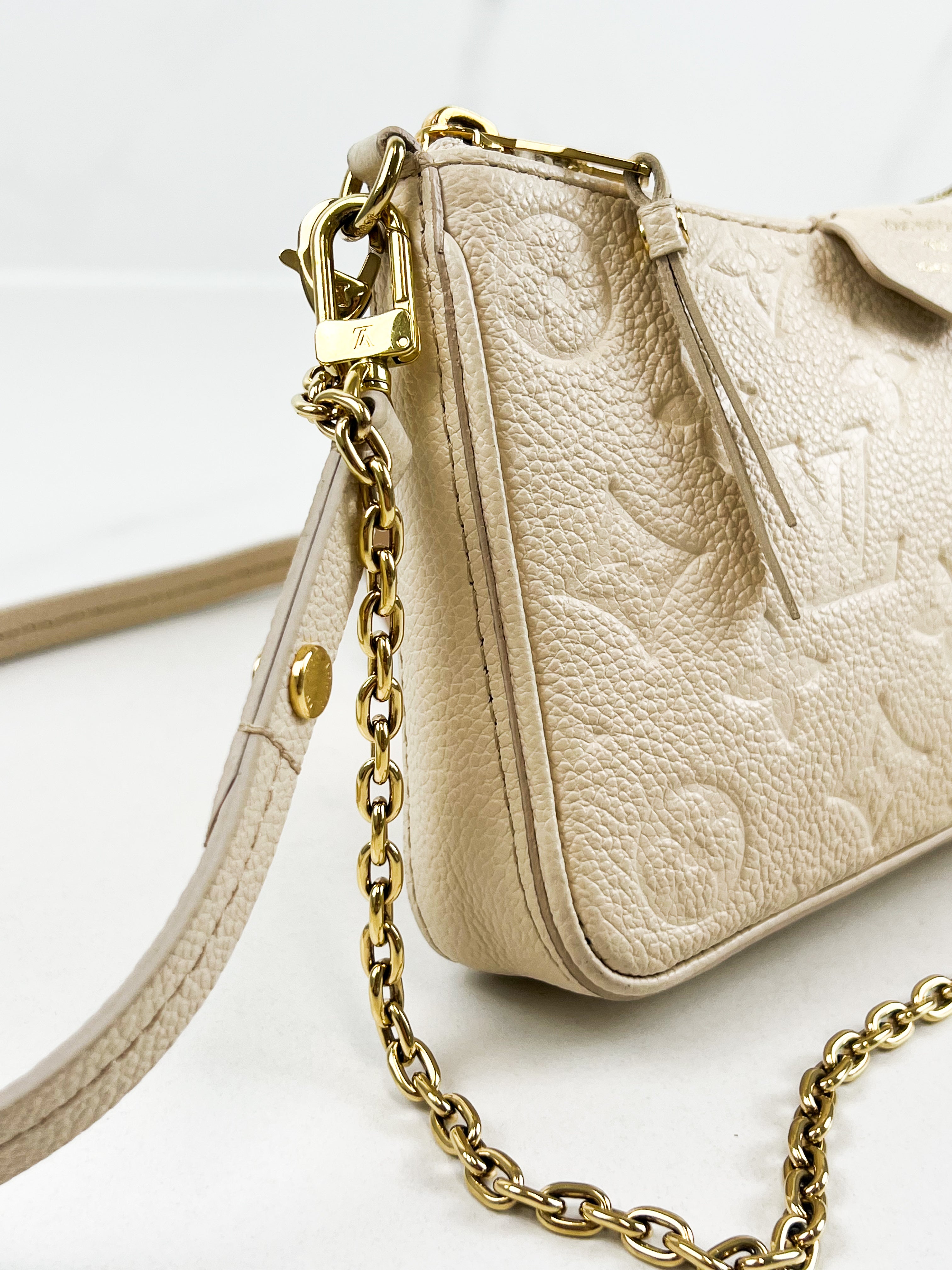 Louis Vuitton Cream Easy Pouch On Strap