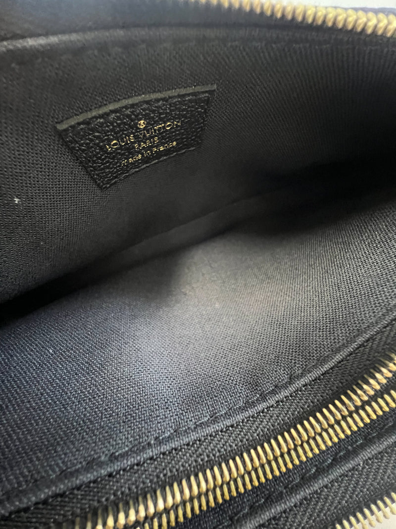 Louis Vuitton Black Liv Pochette Monogram Empreinte Bag