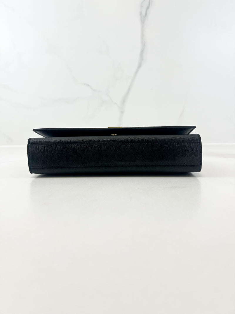 Saint Laurent Black Kate Medium Chain Bag with GHW