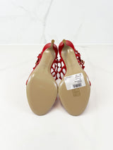 Valentino Red Rockstud Leather Sandals Size 39