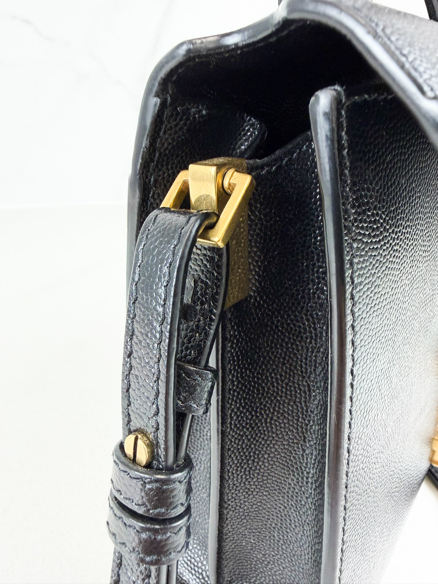 Saint Laurent Cassandra Mini Top Handle GHW