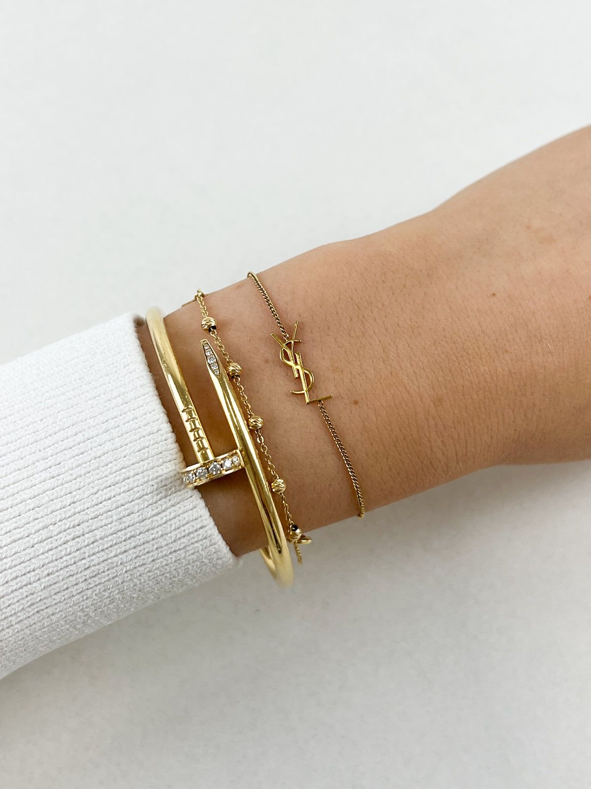 Saint Laurent Cassandre Gold Bracelet