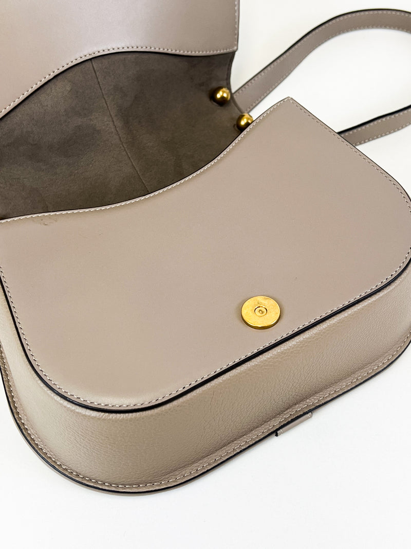 Fendi C-Mon Taupe Crossbody Bag