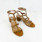Valentino Rockstud Ankle Strap Sandal 65mm Size 38