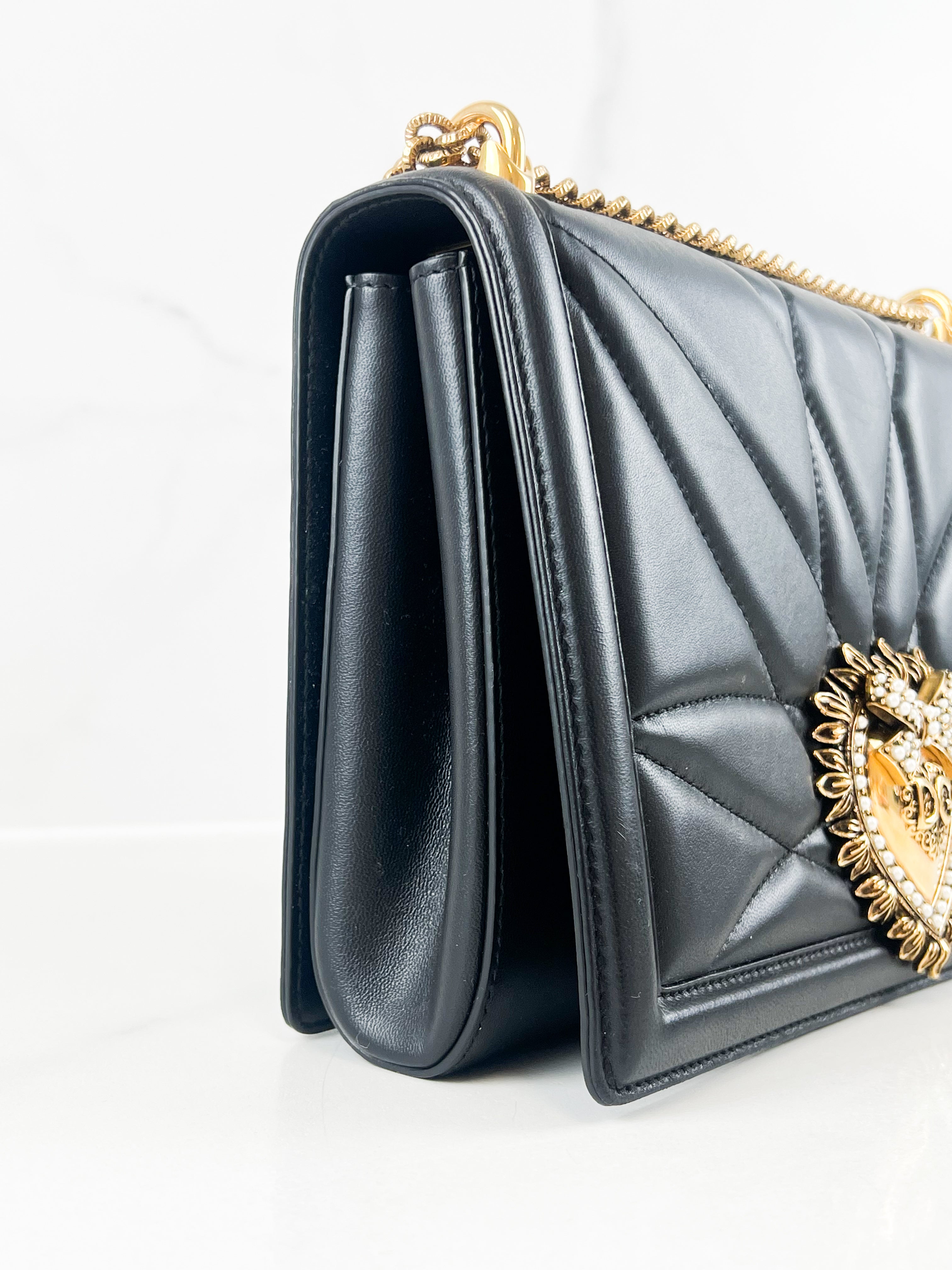 Dolce & Gabbana Large Calfskin Devotion Shoulder Bag