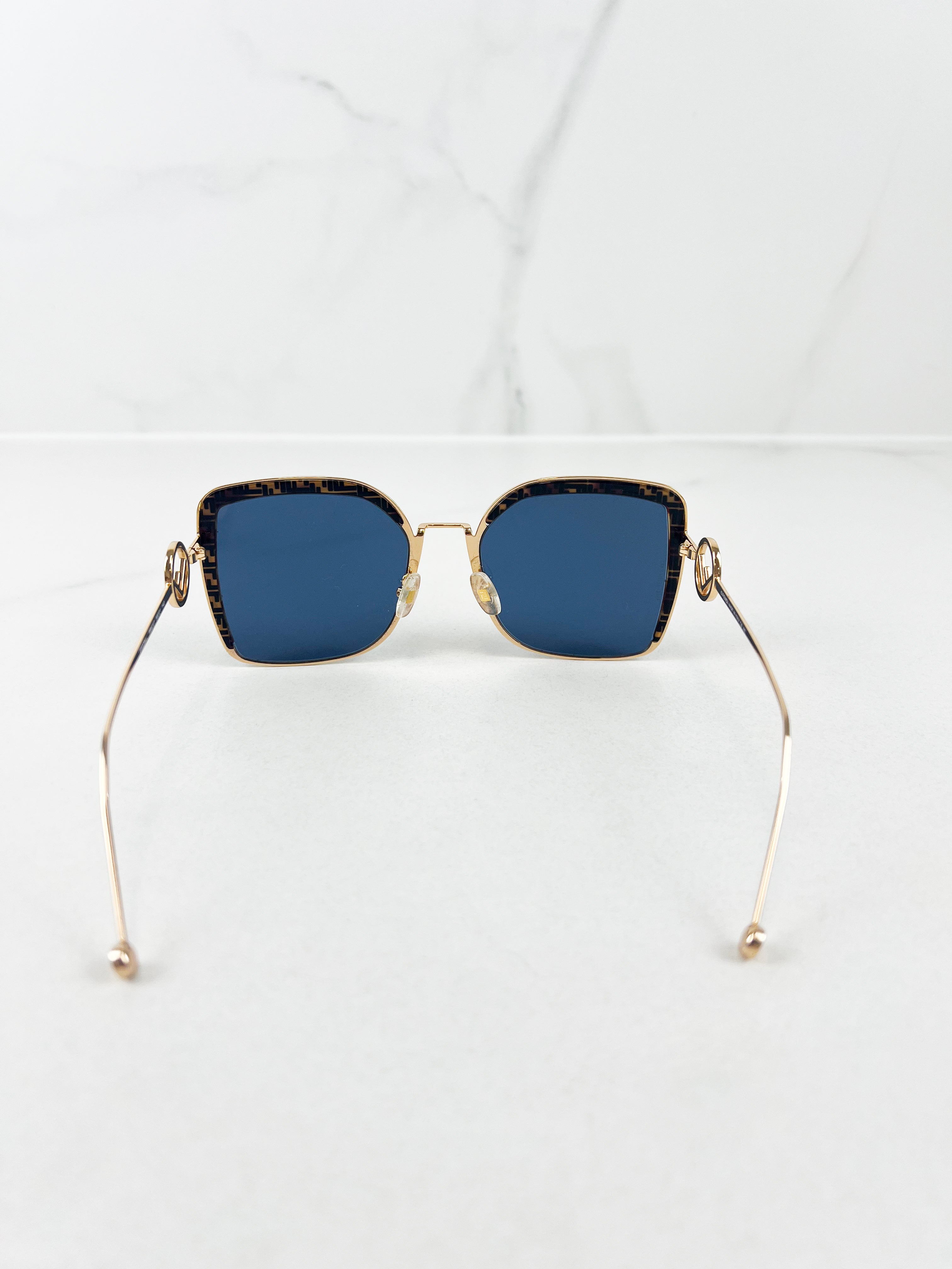 Fendi F Logo Sunglasses with Tortoise Frame