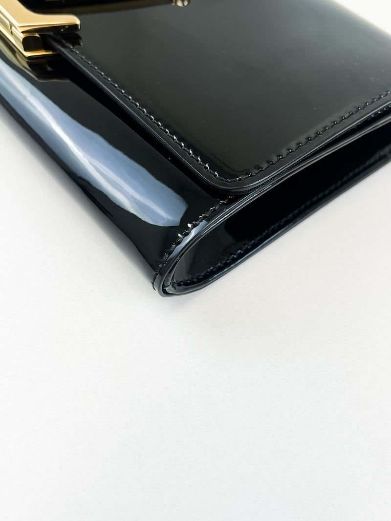 Louis Vuitton Patent Black St Louise Clutch