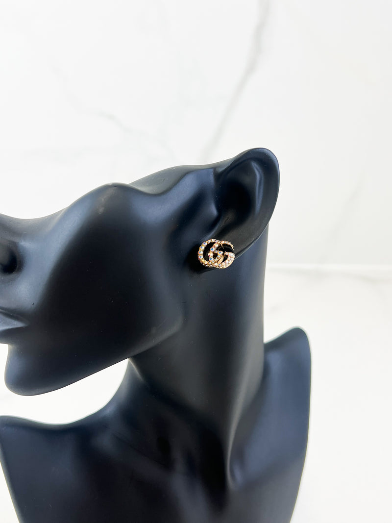 Gucci GG Marmont Crystal Earrings